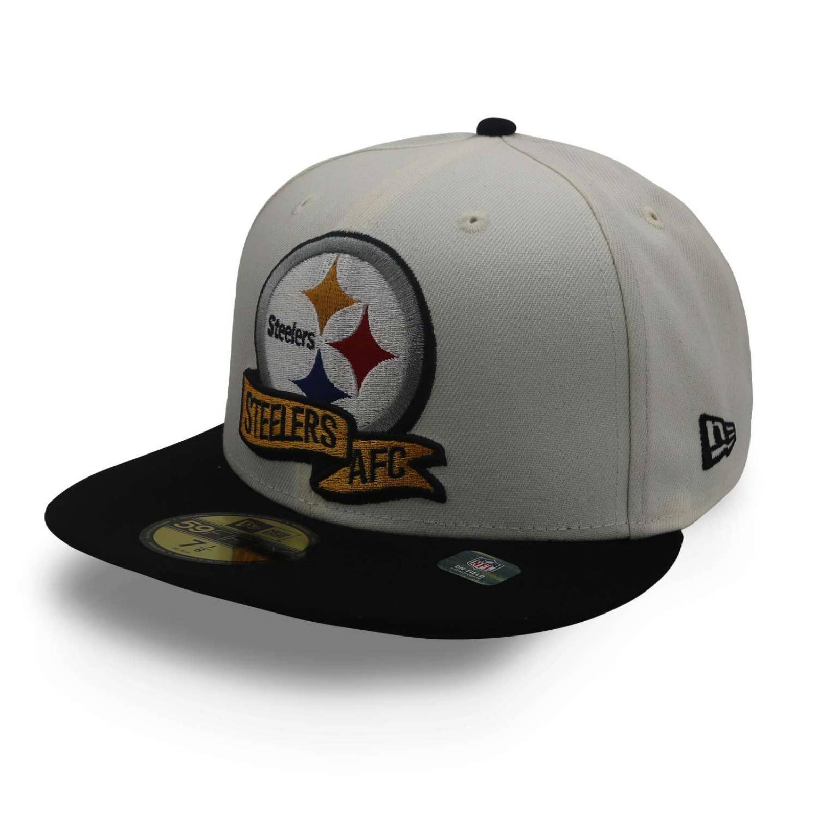 Gorra New Era 59 Fifty NFL Sideline Steelers Beige 7 1/8