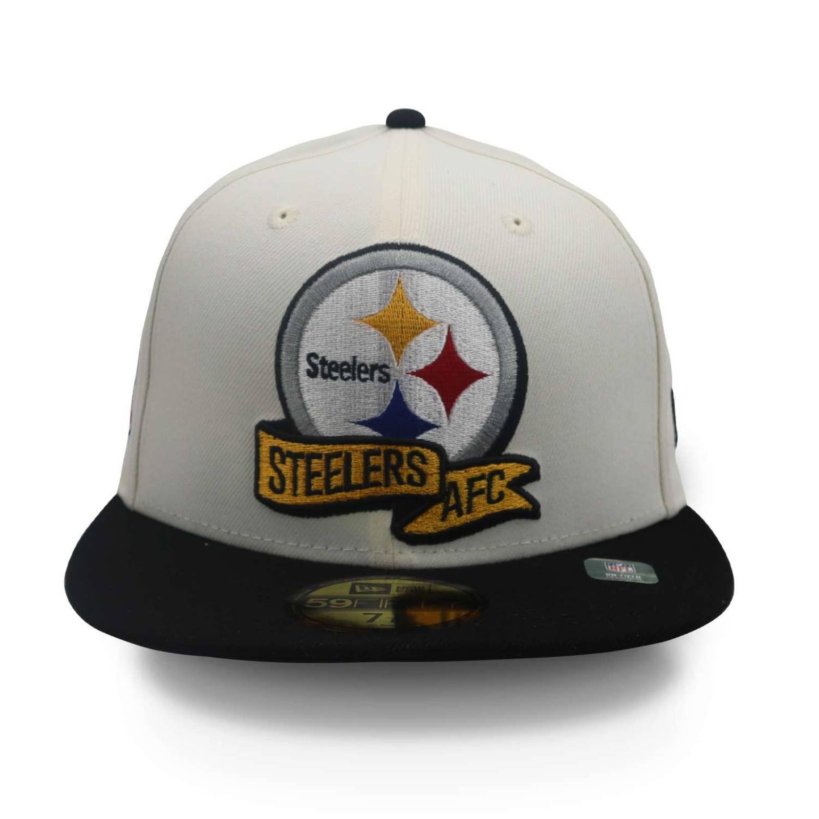 Gorra New Era 59 Fifty NFL Sideline Steelers Beige 7 1/8