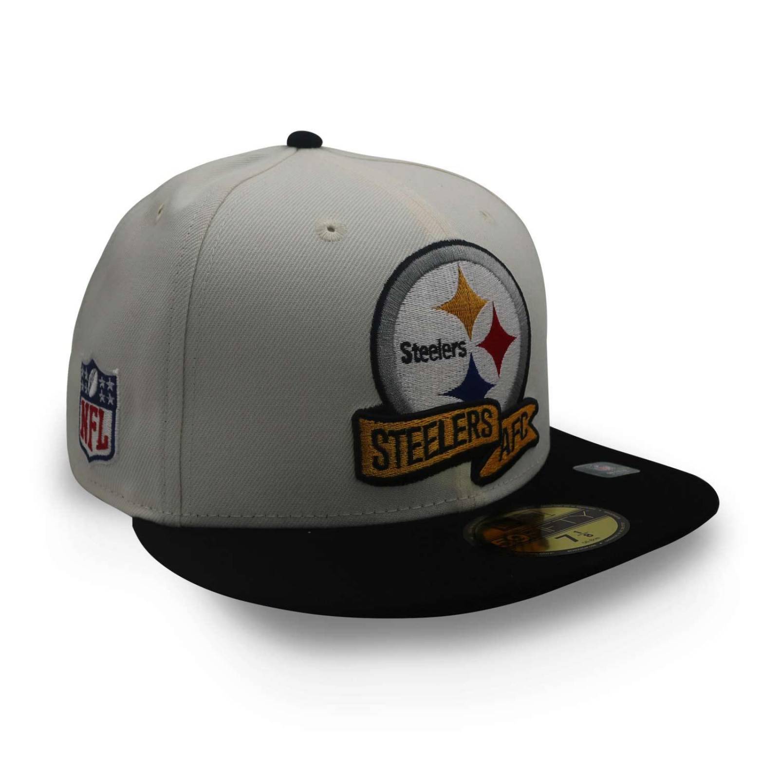 Gorra New Era 59 Fifty NFL Sideline Steelers Beige 7 1/8