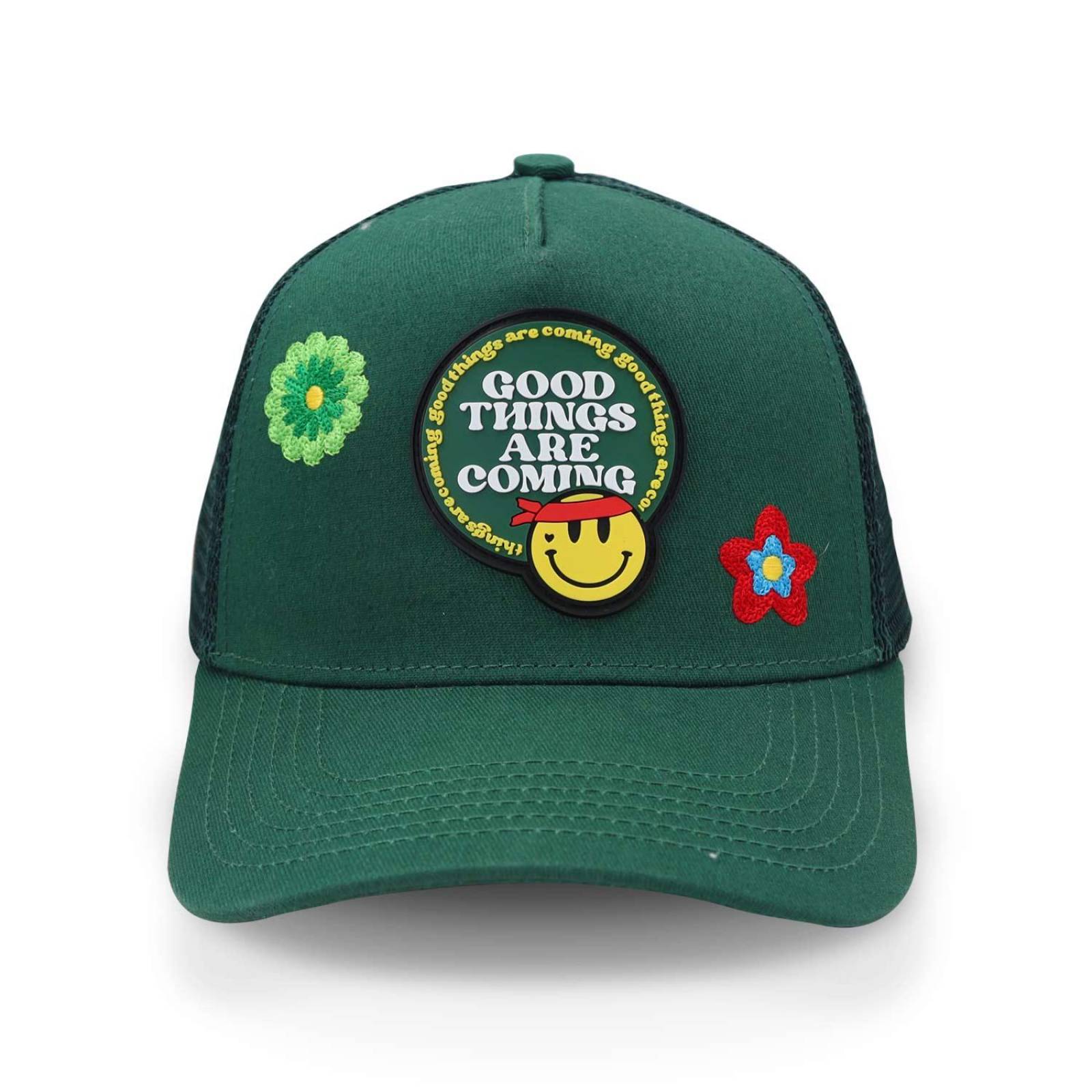 Gorra Problematic Chiquete Good Things Trucker Verde Unitalla 