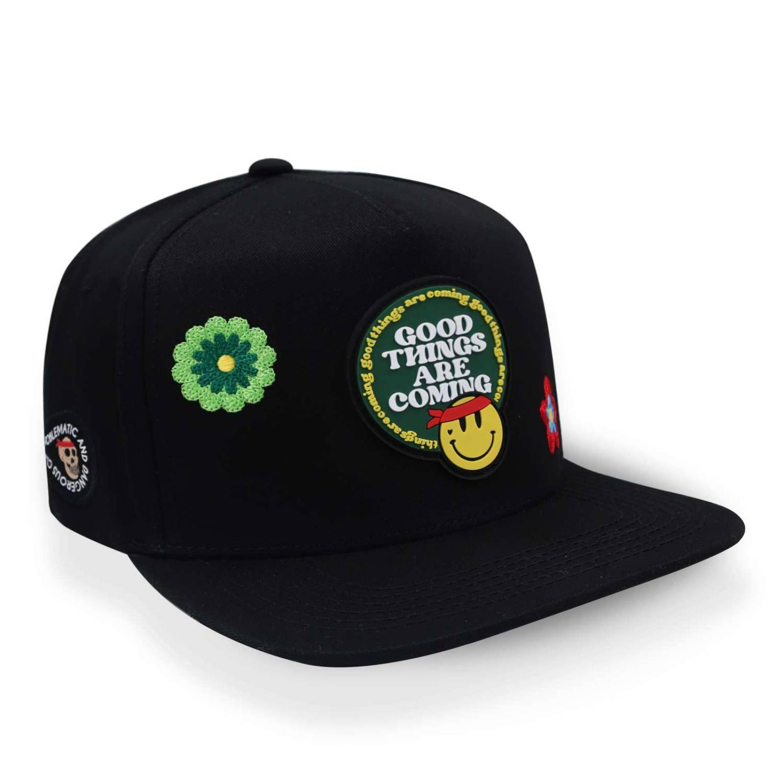 Gorra Problematic Chiquete Good Things Snapback Negro Unitalla 