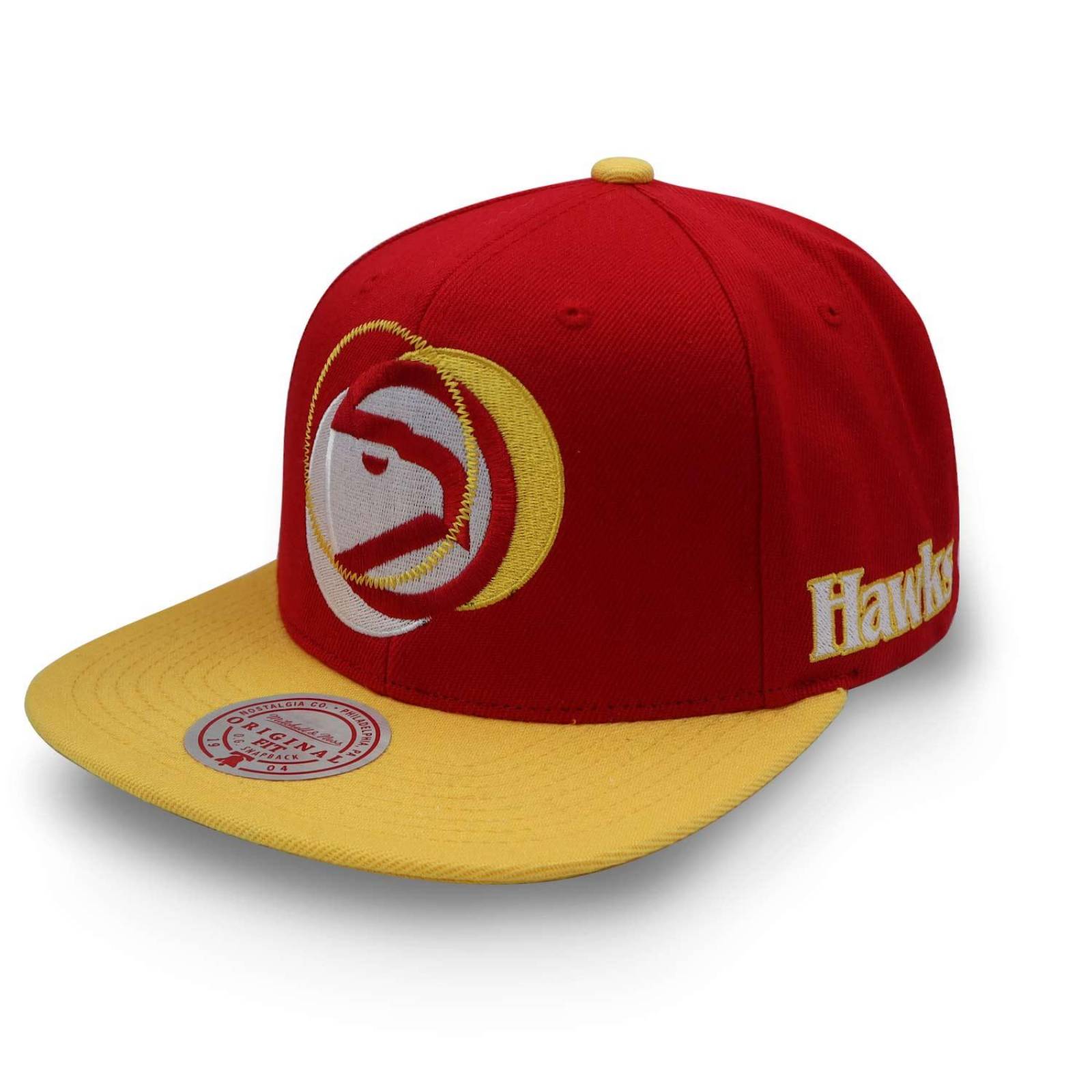 Gorra Mitchell & Ness Nba Logo Blur Hawks Rojo Unitalla 