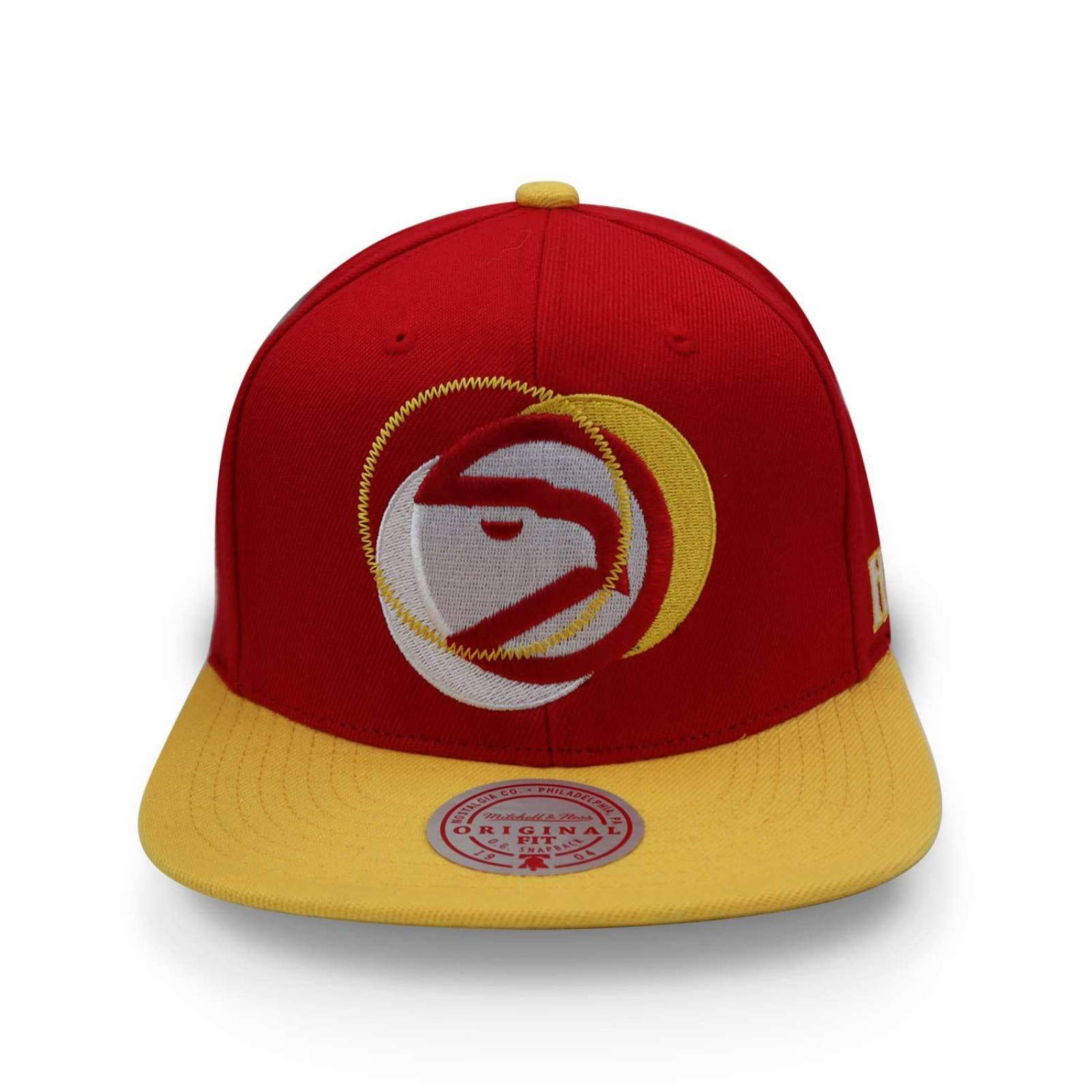 Gorra Mitchell & Ness Nba Logo Blur Hawks Rojo Unitalla 