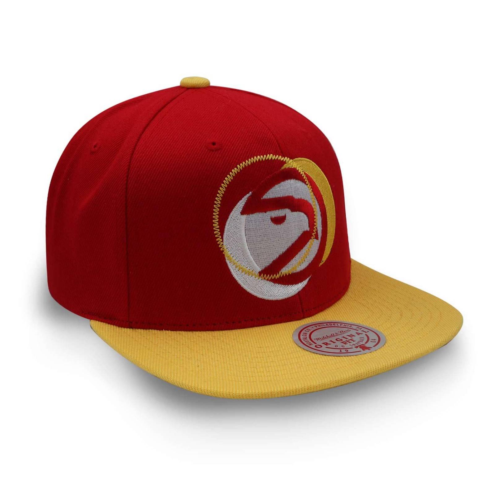 Gorra Mitchell & Ness Nba Logo Blur Hawks Rojo Unitalla 