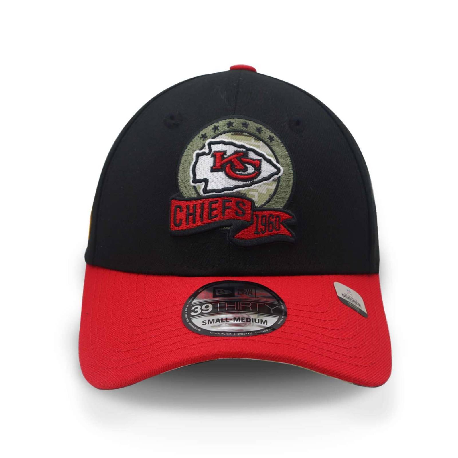 Gorra New Era 39 Thirty NFL Salute To Service 22 Chiefs Negro Cerrada CH/M
