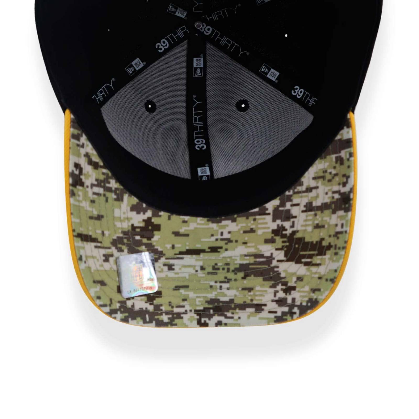 Gorra New Era 39 Thirty NFL Salute To Service 22 Steelers Negro Cerrada M/G