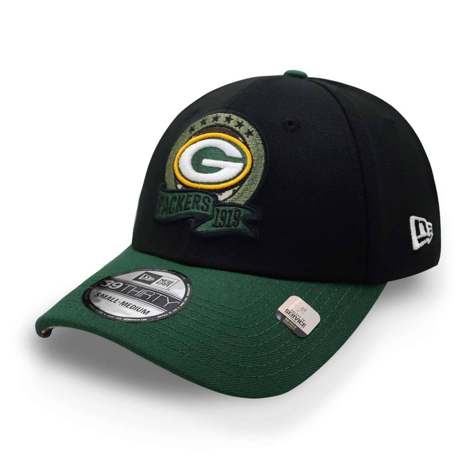 Gorra New Era 39 Thirty NFL Salute To Service 22 Packers Negro