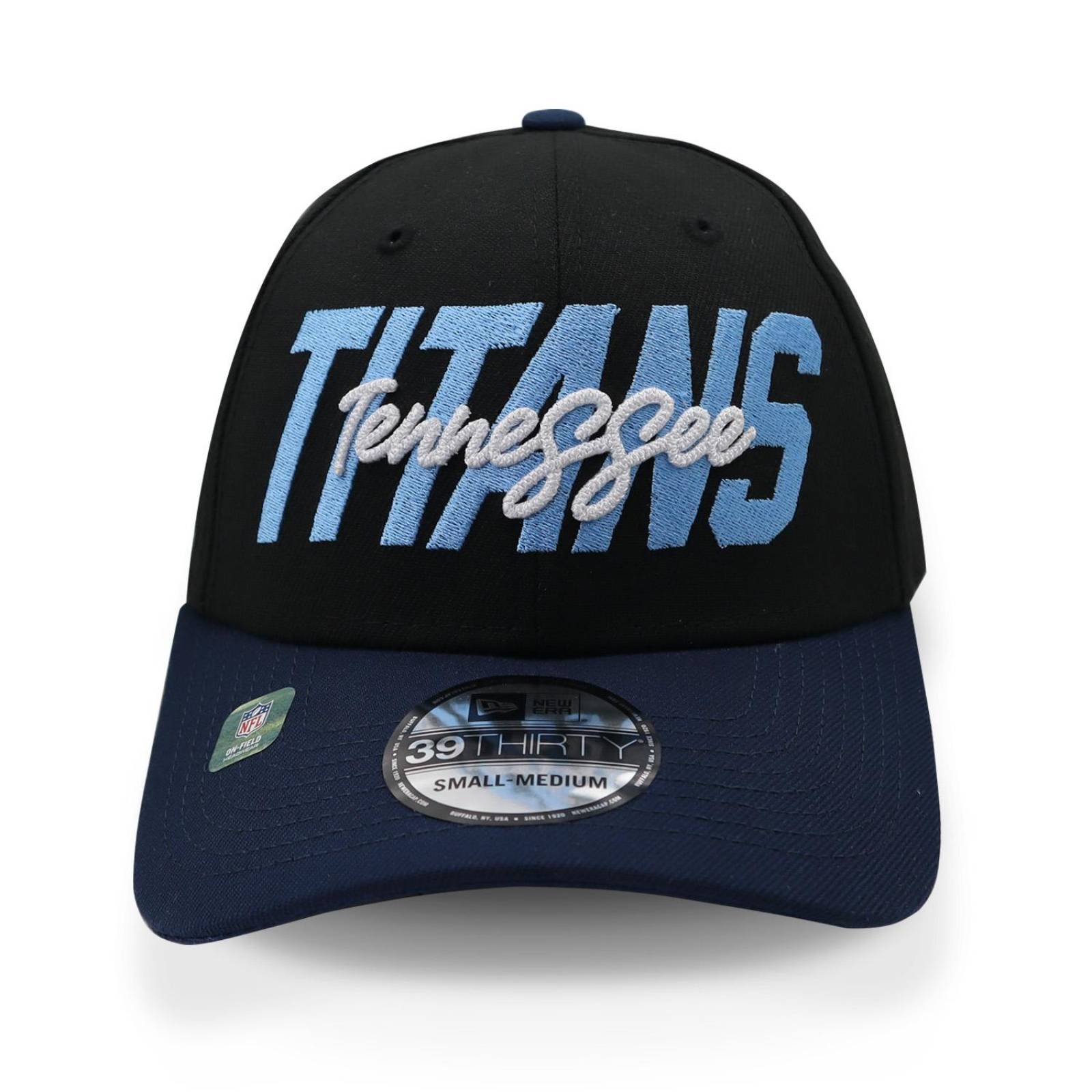 Gorra New Era 39 Thirty NFL 22 Draft Titans Negro CH/M