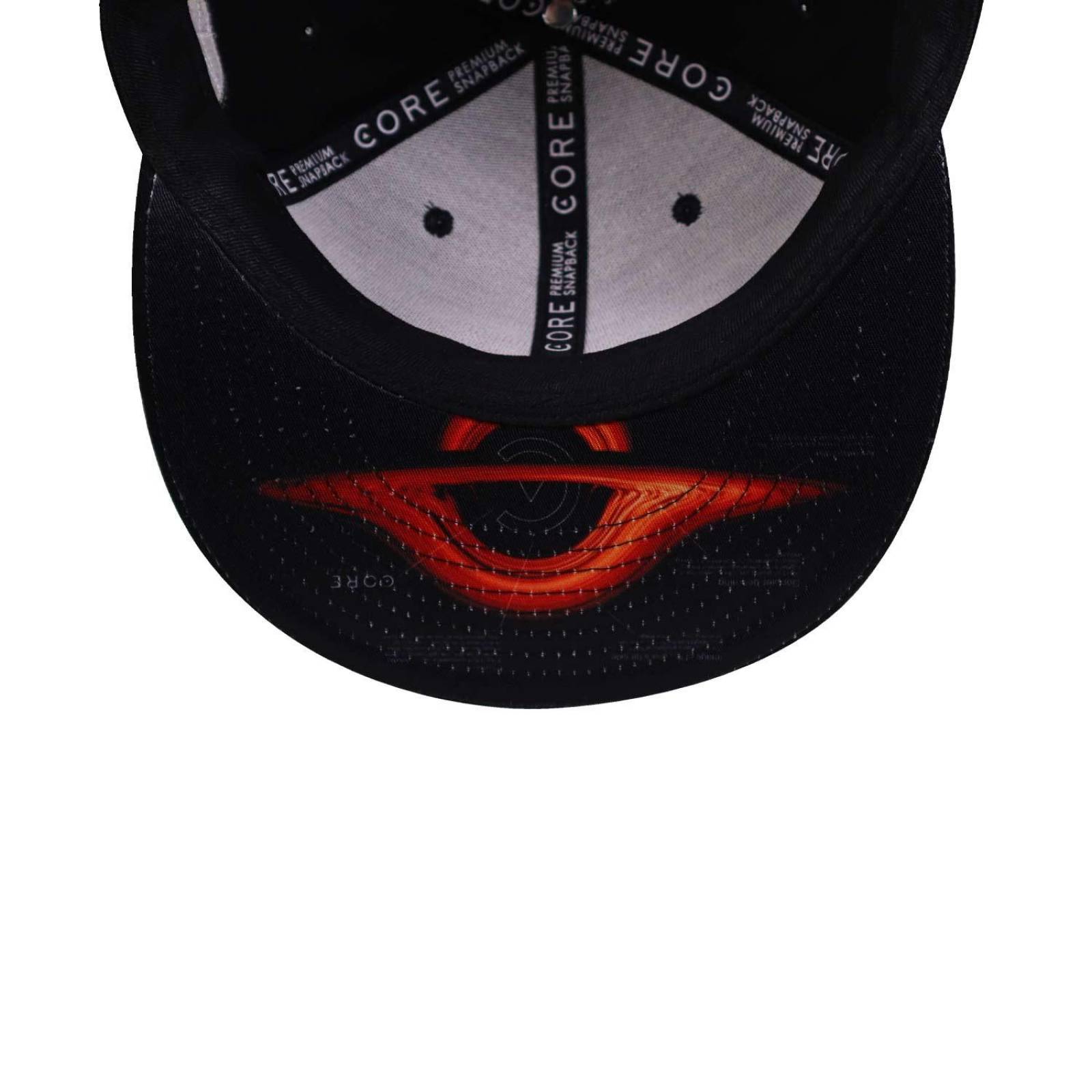 Gorra Core Logo Multi Costado Letras Rojas/negro Unitalla 