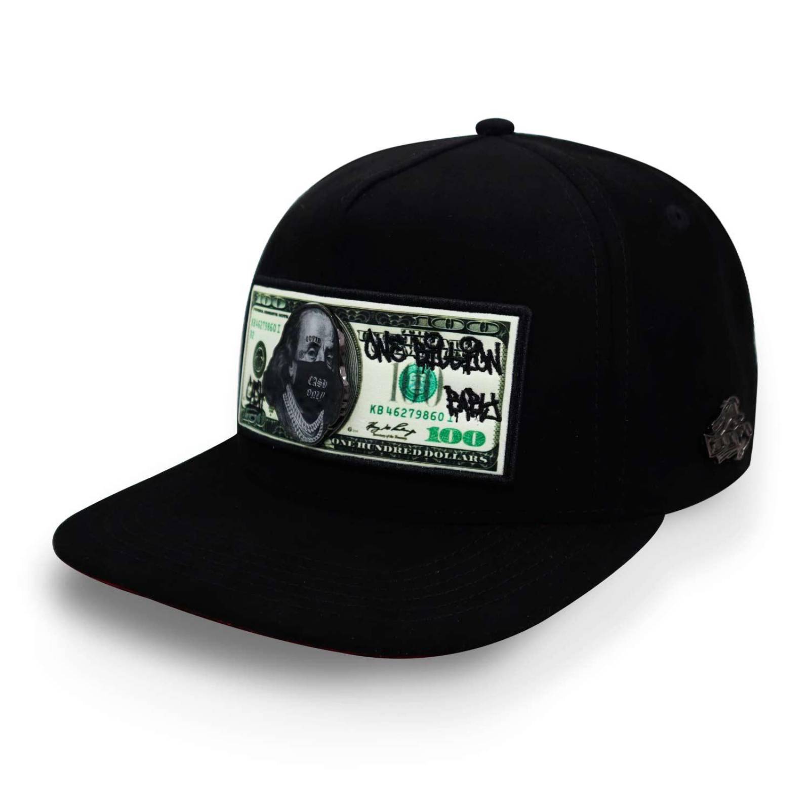 Gorra Cash Only Snapback Frank Dolla Gamuza Negro Unitalla 