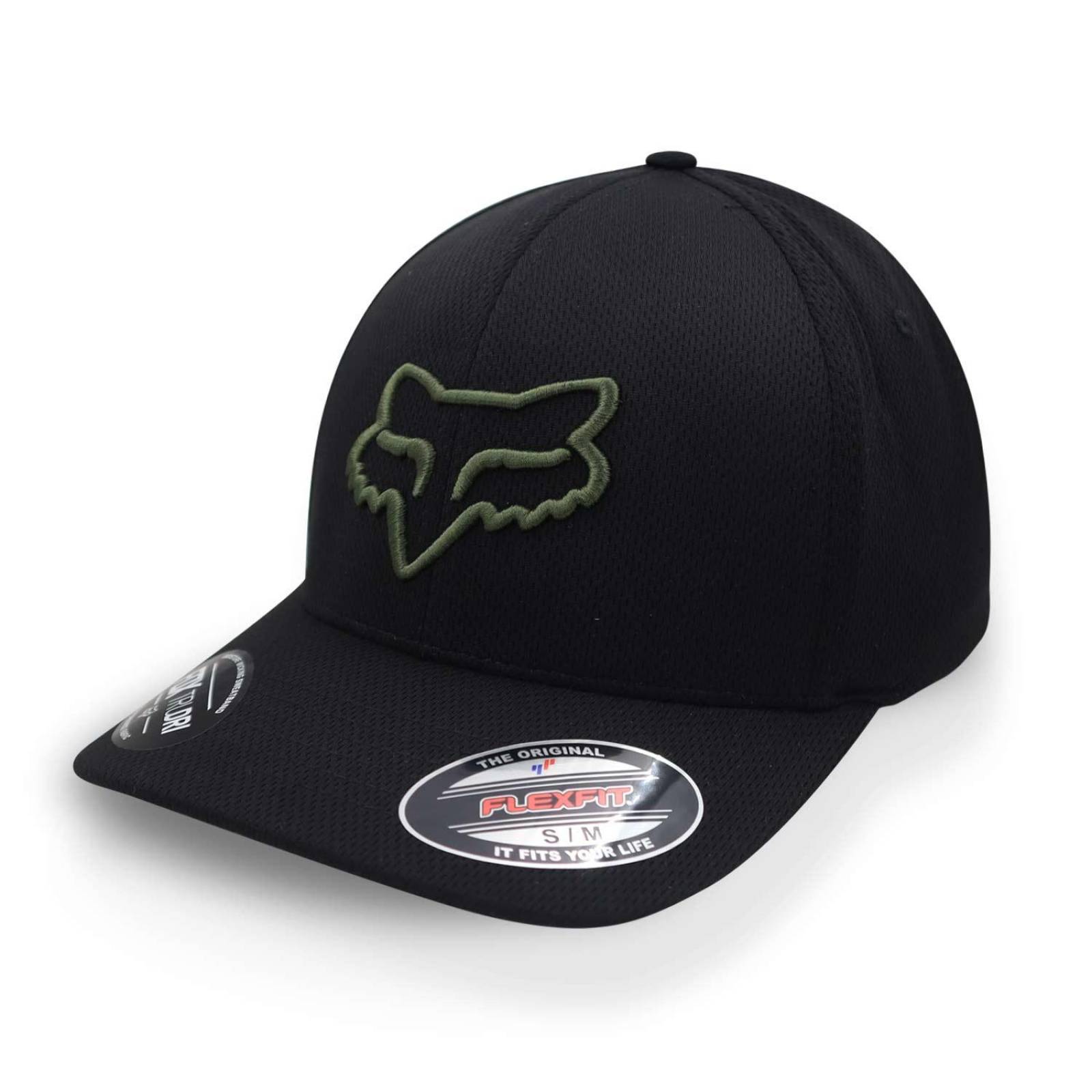 Gorra Fox Flexfit Lithotype 27088 Negro Cerrada CH/M