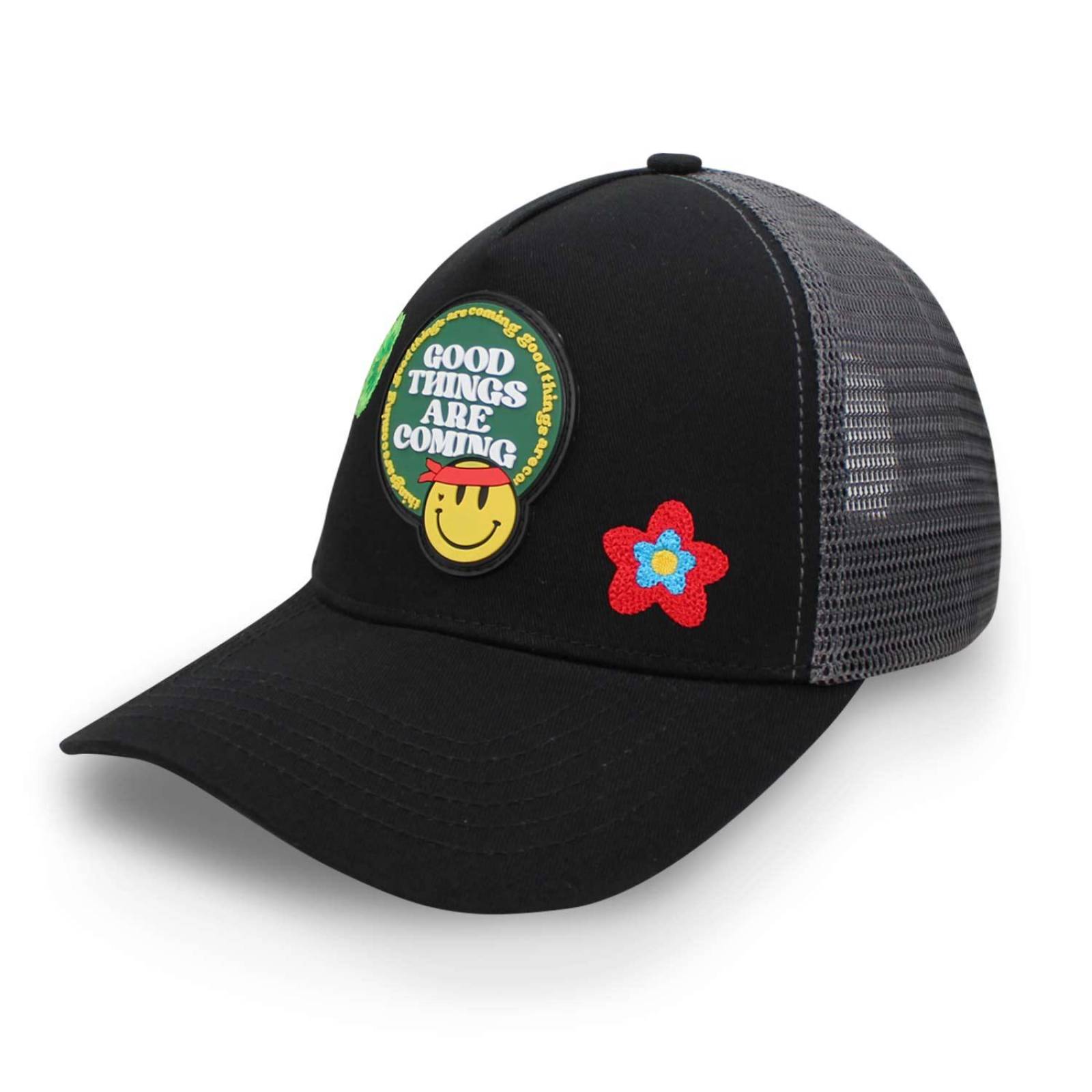 Gorra Problematic Chiquete Good Things Trucker Negro/Gris Unitalla 