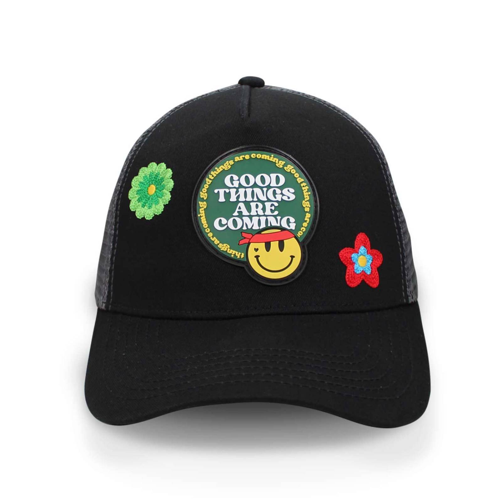 Gorra Problematic Chiquete Good Things Trucker Negro/Gris Unitalla 