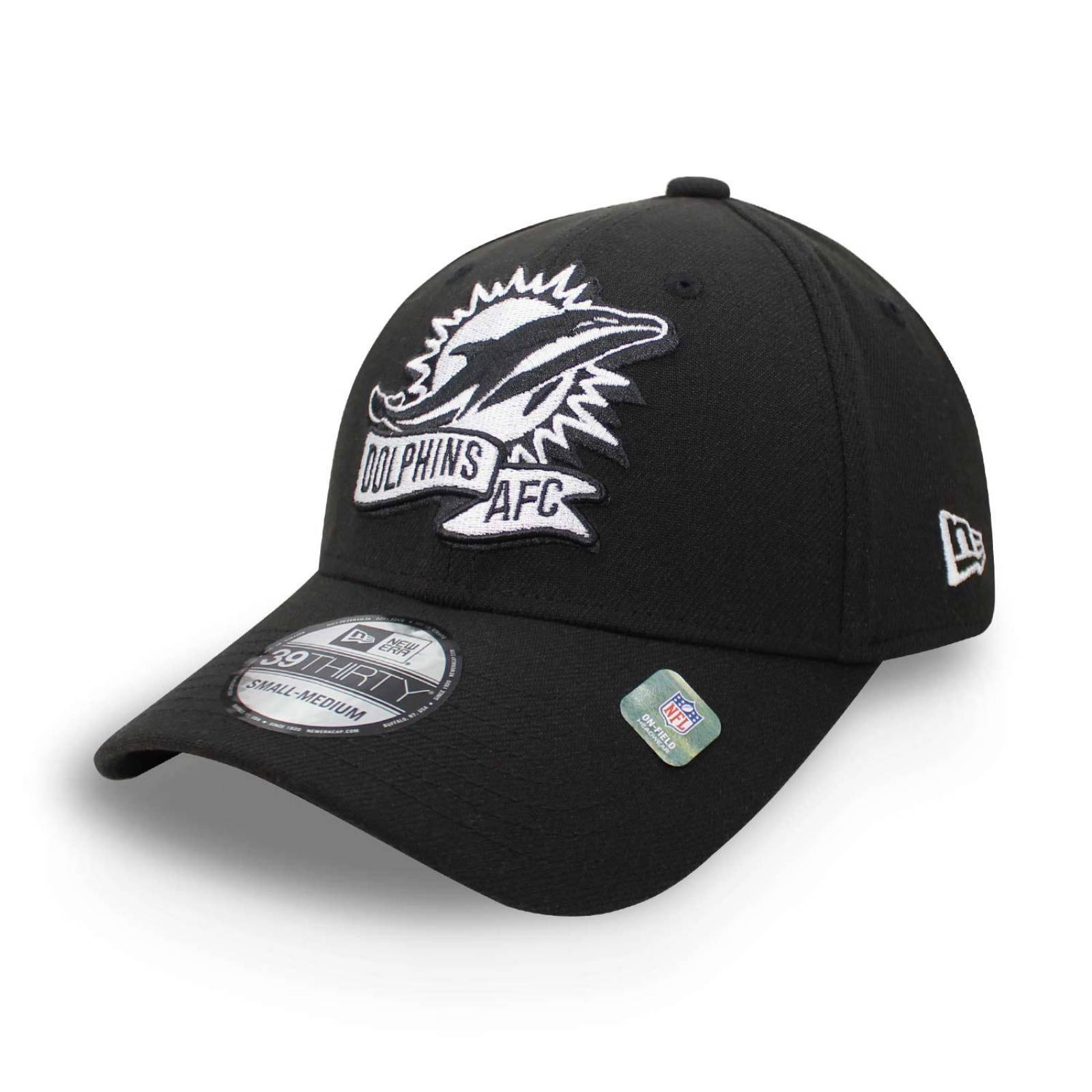 Gorra New Era NFL 22 Sideline 39 Thirty Dolphins Negro Cerrada M/G