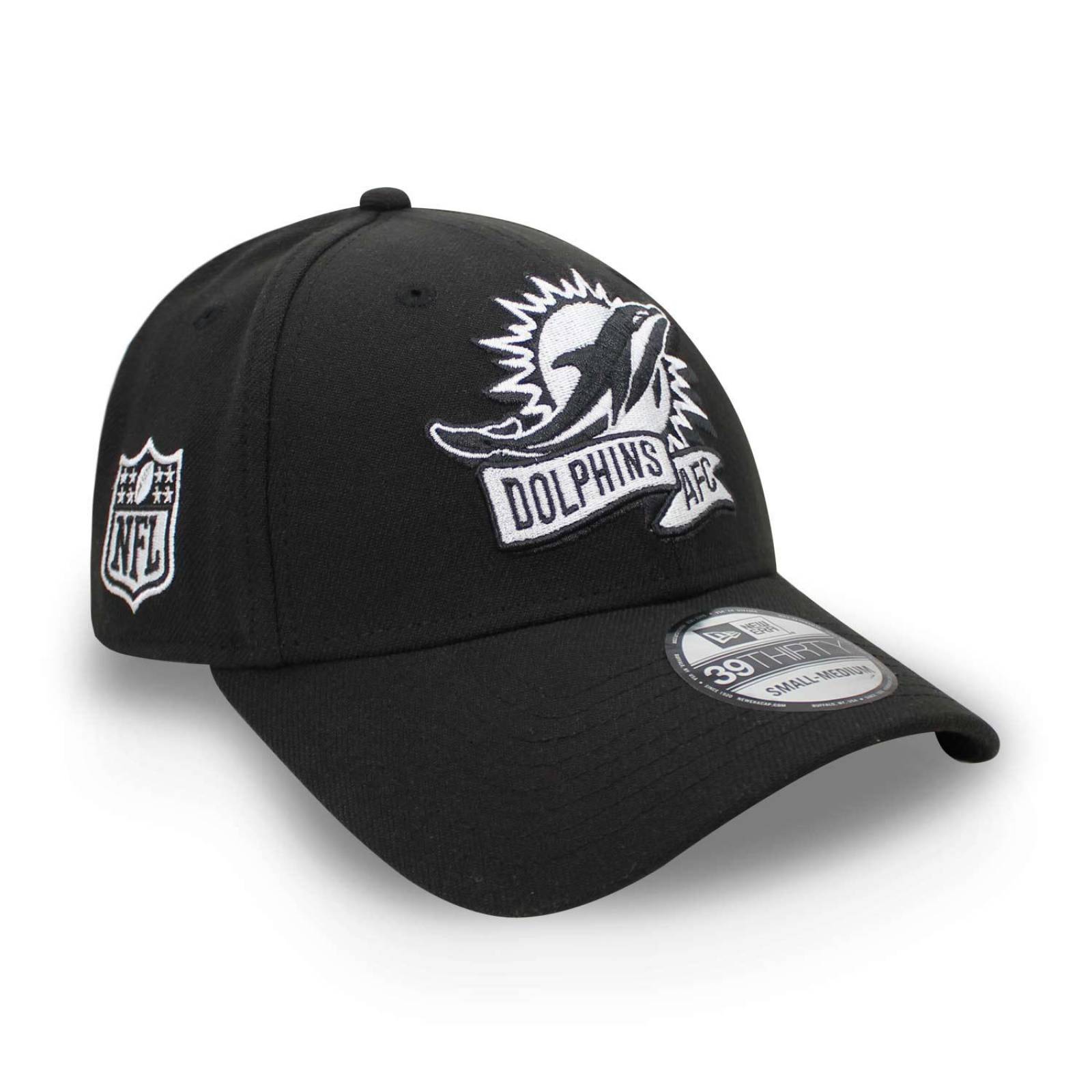 Gorra New Era NFL 22 Sideline 39 Thirty Dolphins Negro Cerrada M/G