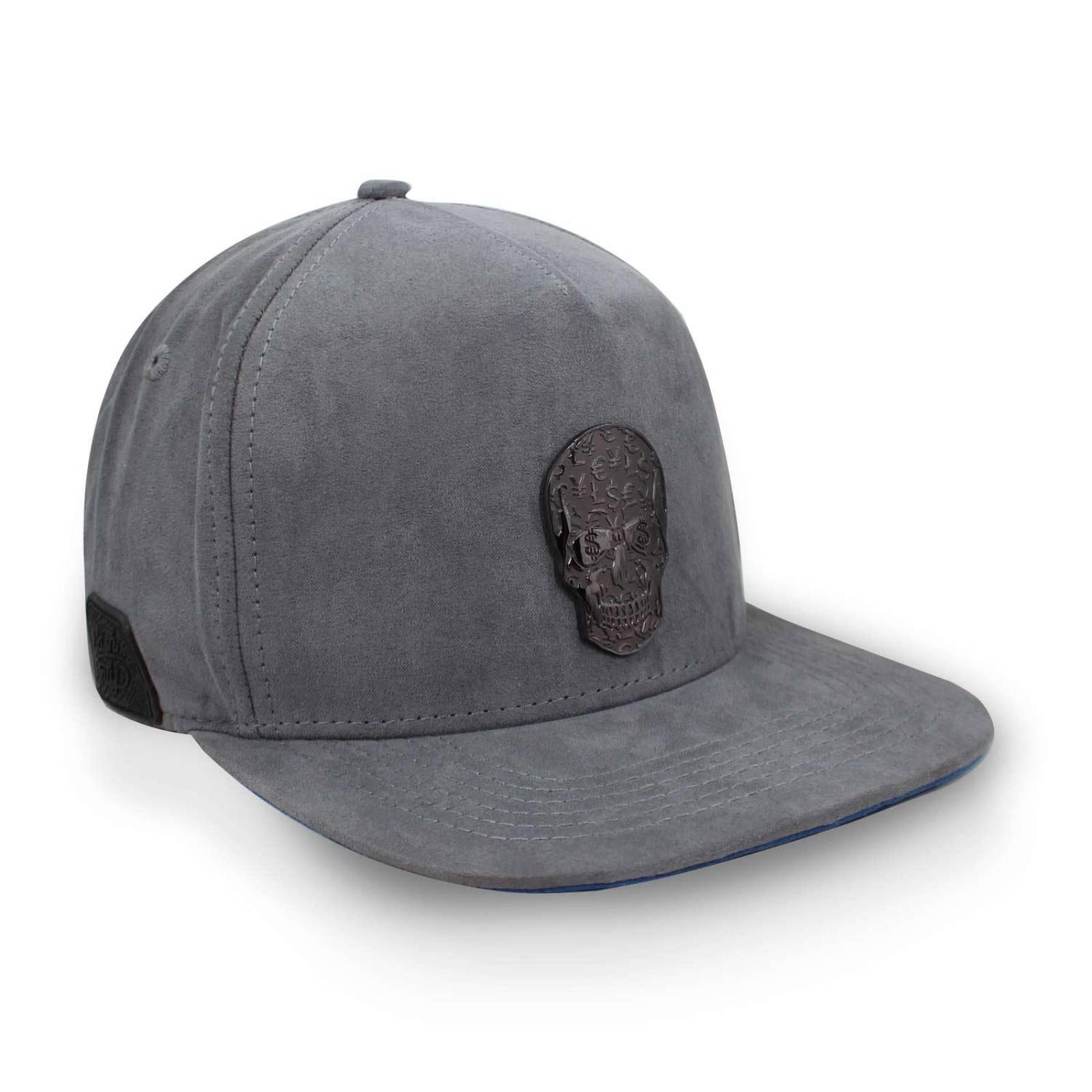 Gorra Cash Only Skull Gris Gamuza Snap Unitalla 