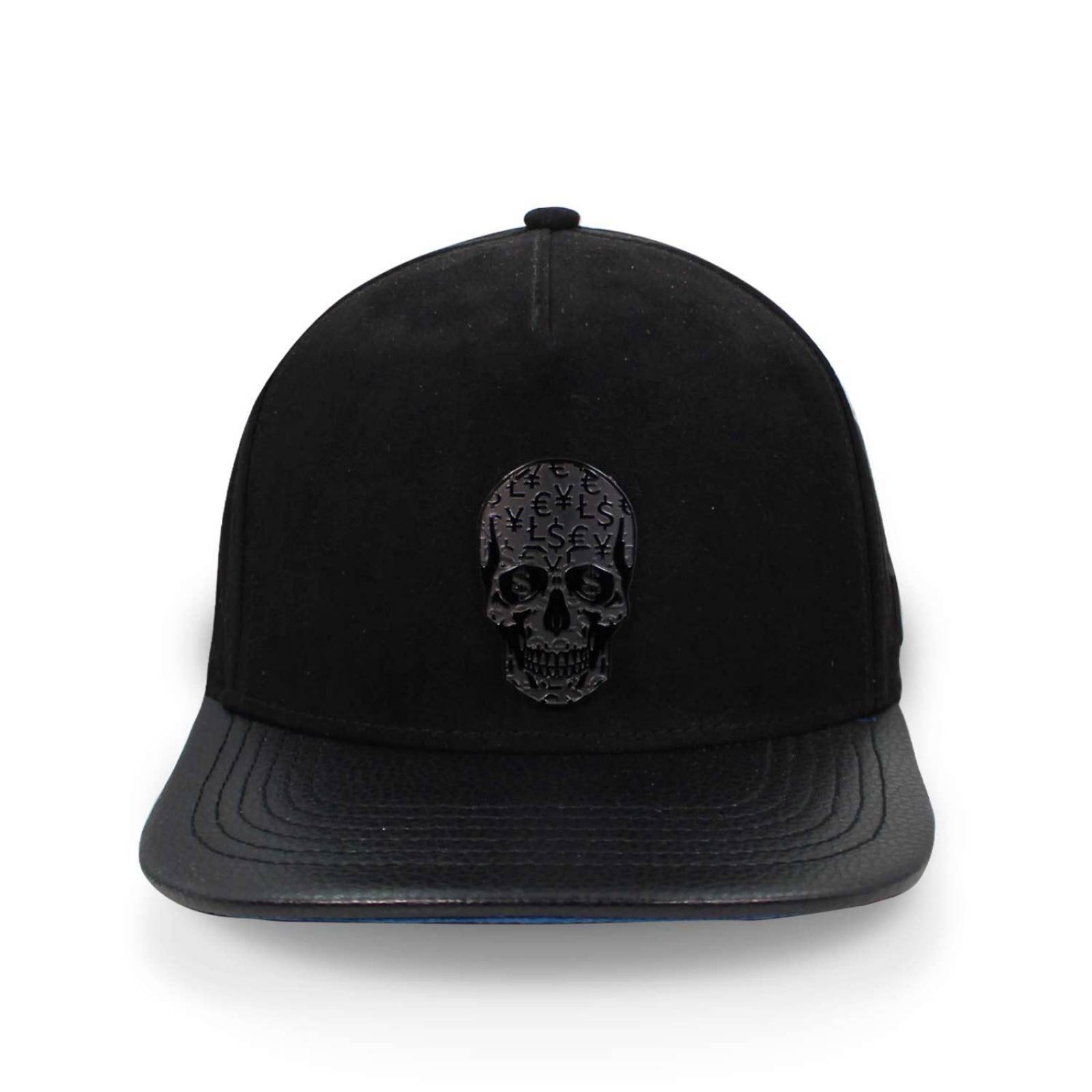 Gorra Cash Only Skull Negro Gamuza Snap Unitalla 
