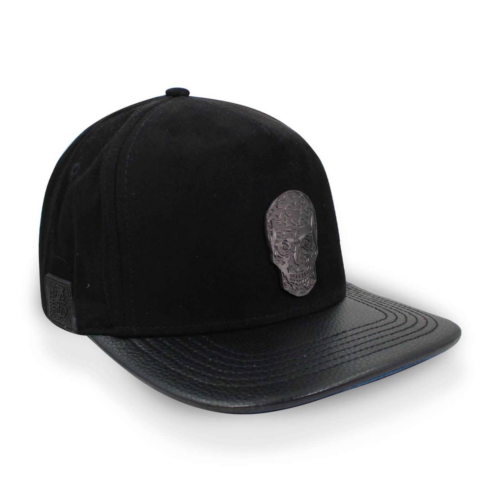 Gorra Cash Only Skull Negro Gamuza Snap Unitalla 