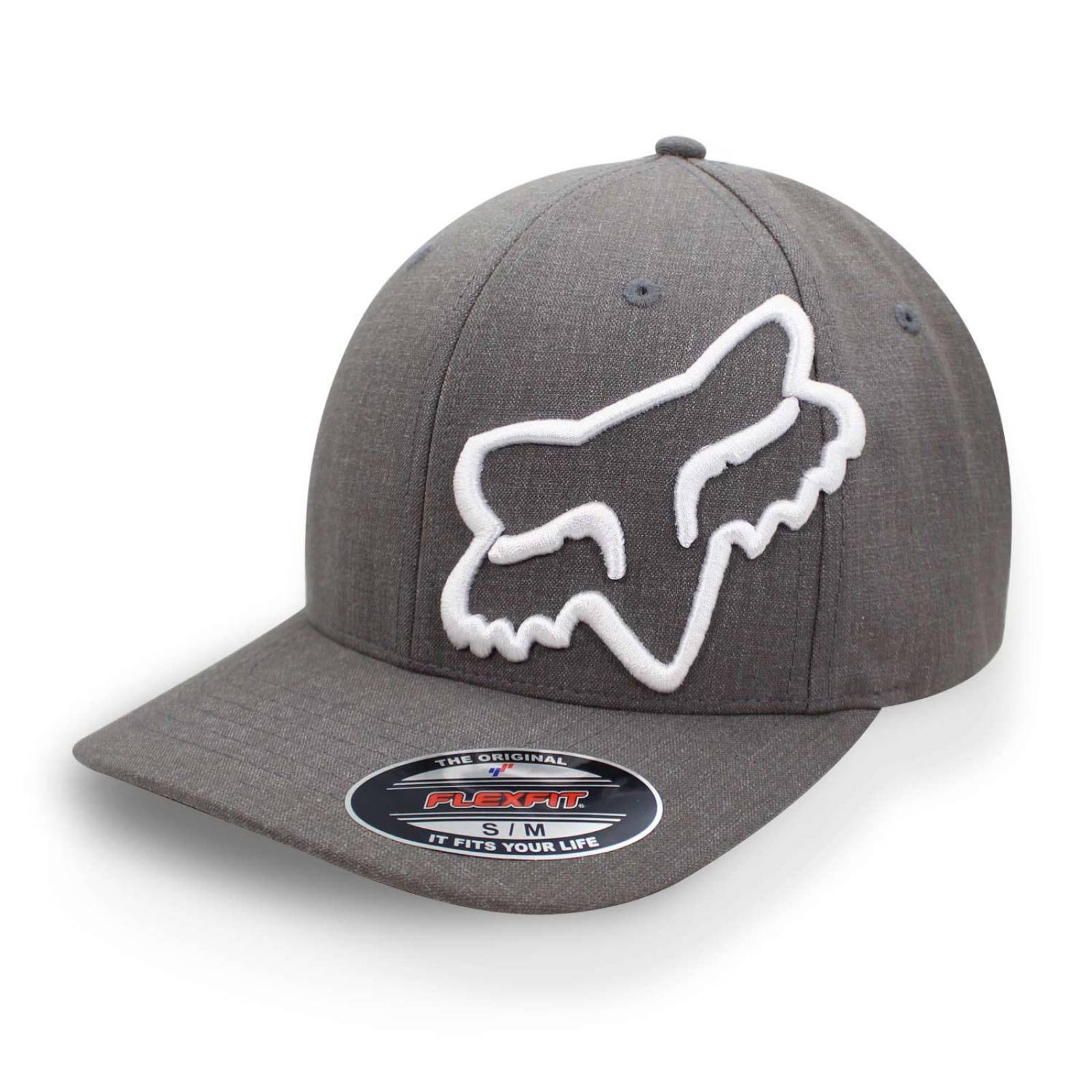 Gorra Fox Flexfit Clouded Gris 27089 Cerrada G/XG