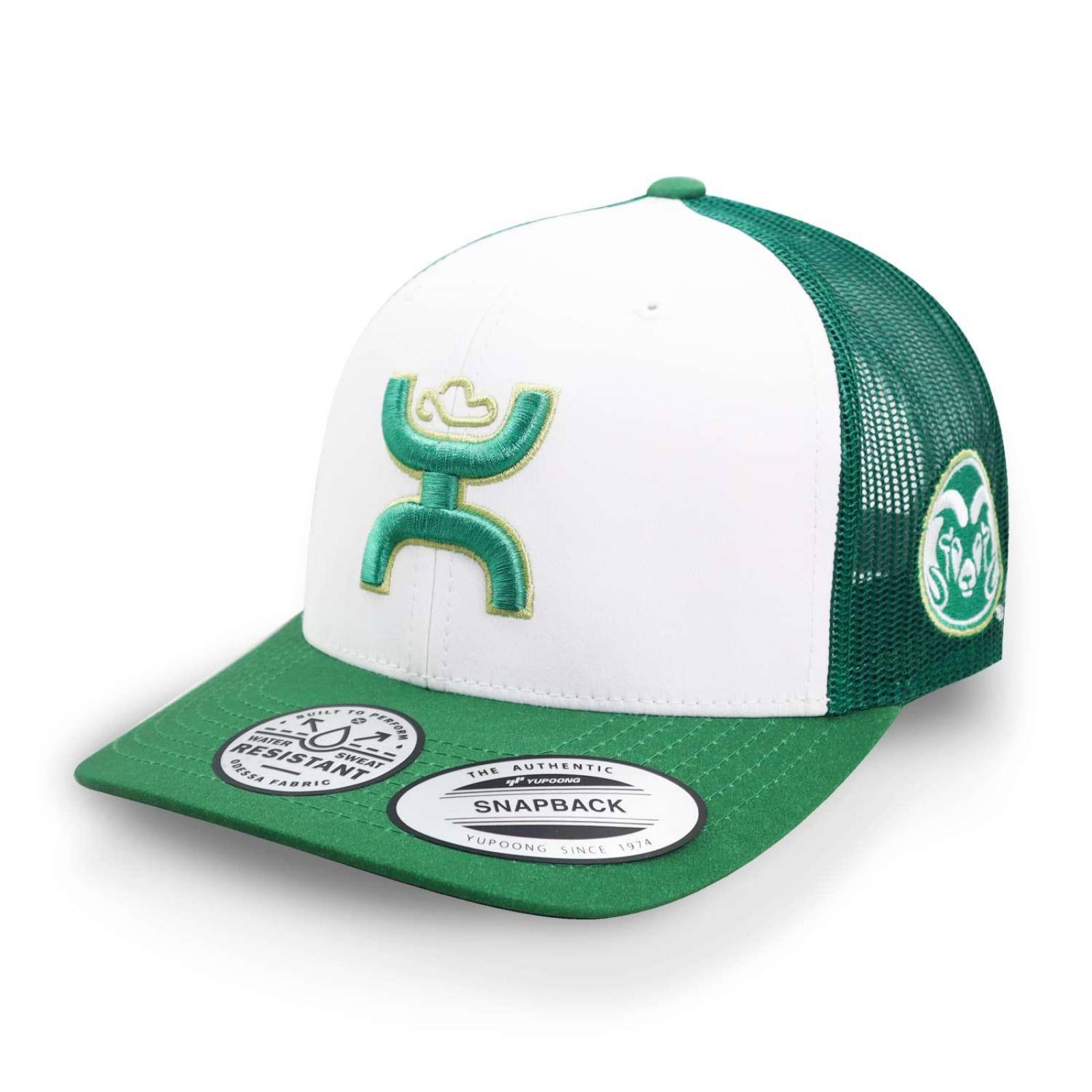 Gorra Hooey Colorado State 6 Panel Trucker Verde Unitalla