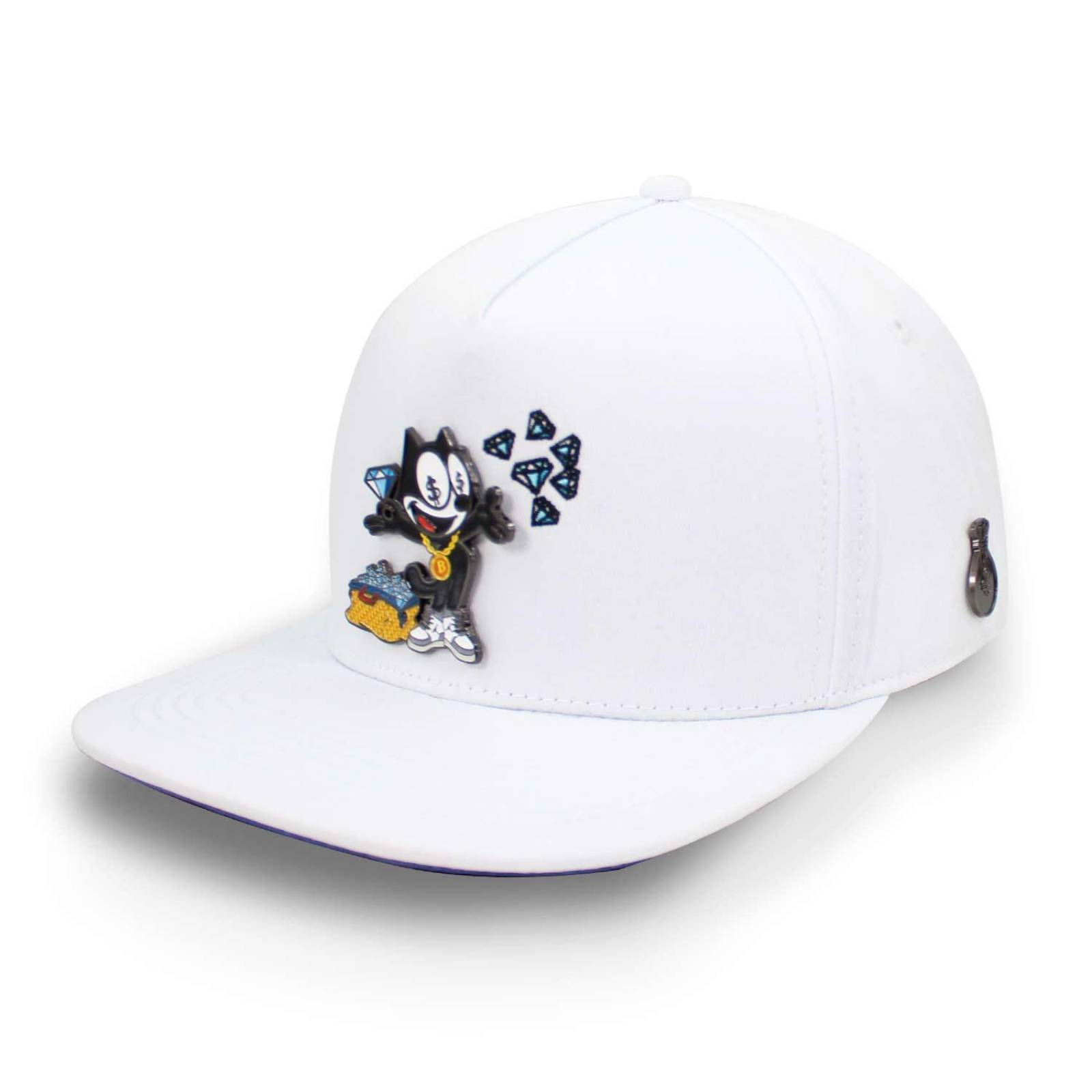 Gorra Cash Only Cat Felix White Blanco Snap Unitalla 