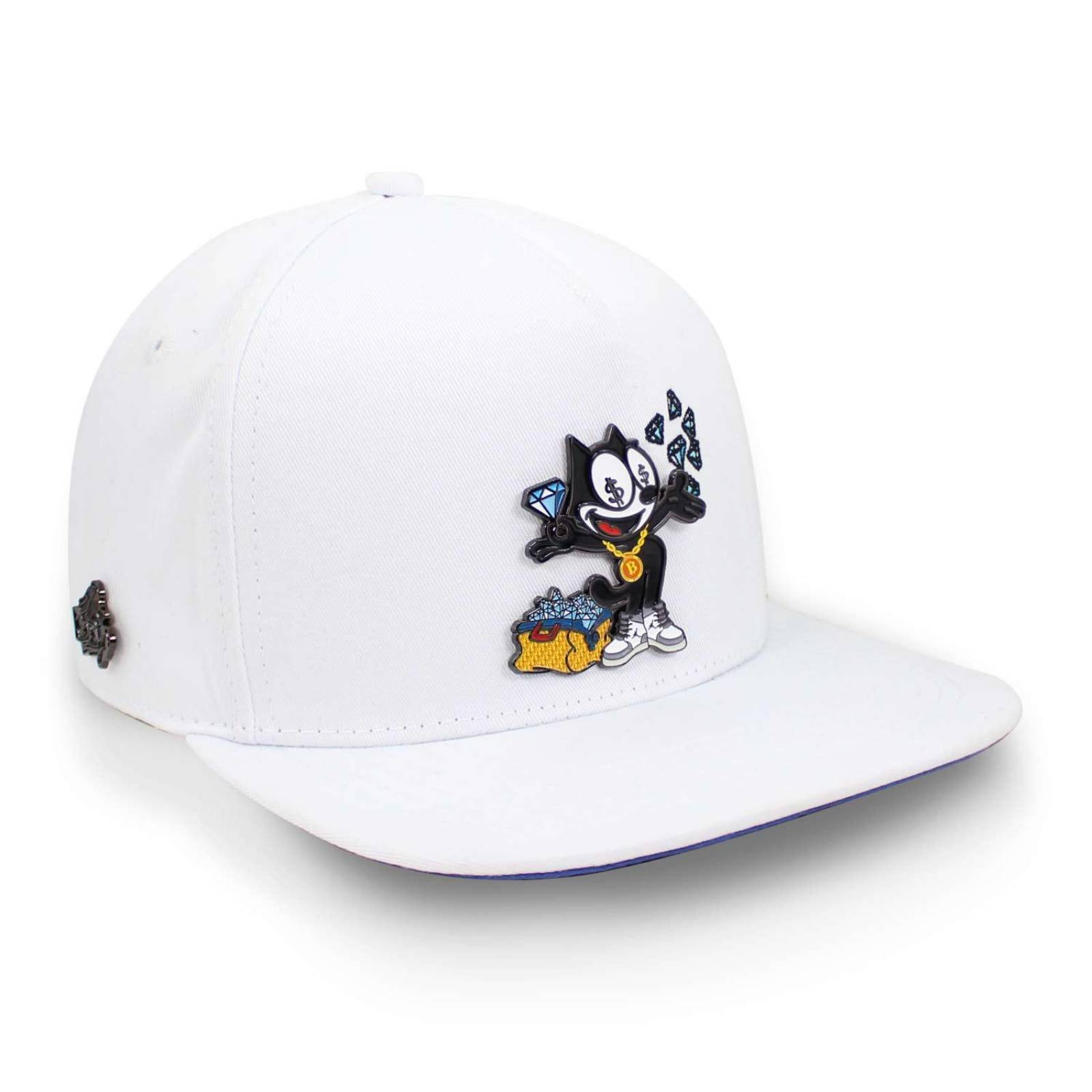 Gorra Cash Only Cat Felix White Blanco Snap Unitalla 
