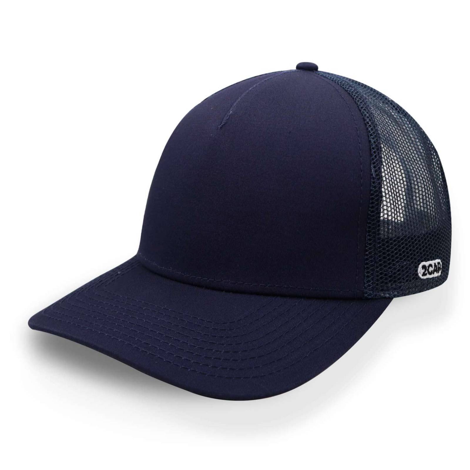 Gorra 2cap Trucker Clásica 5 Panel Azul Marino Unitalla 