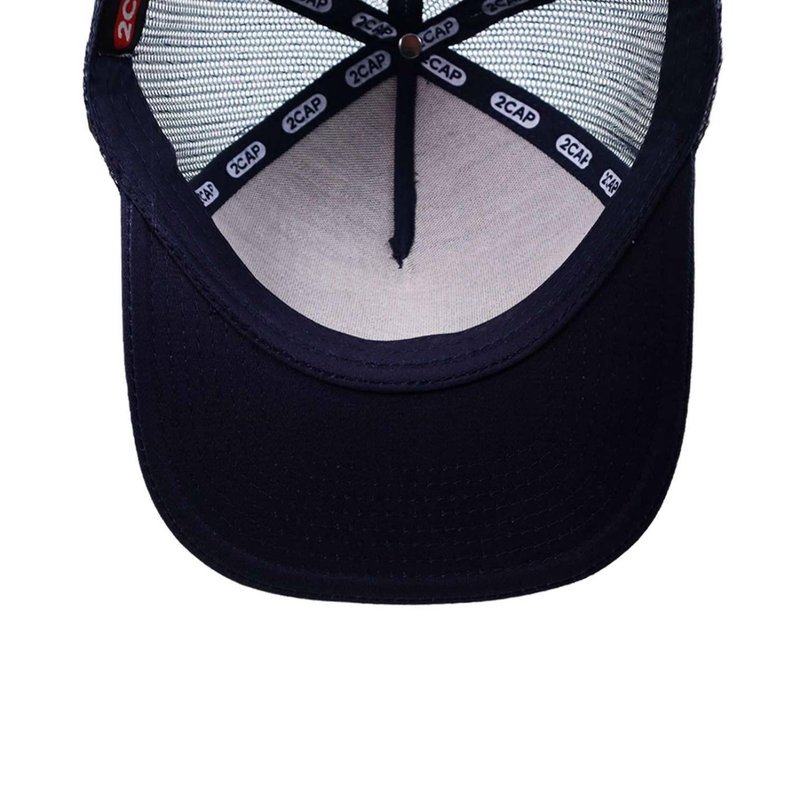 Gorra 2cap Trucker Clásica 5 Panel Azul Marino Unitalla 
