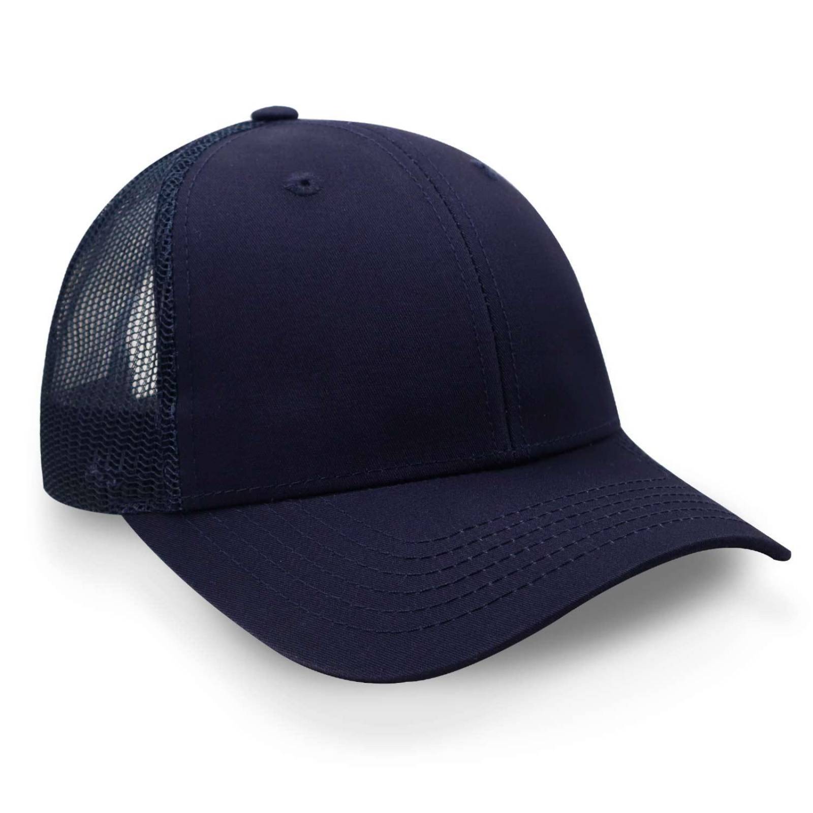 Gorra 2cap Trucker Clásica 6 Panel Azul Marino Unitalla 