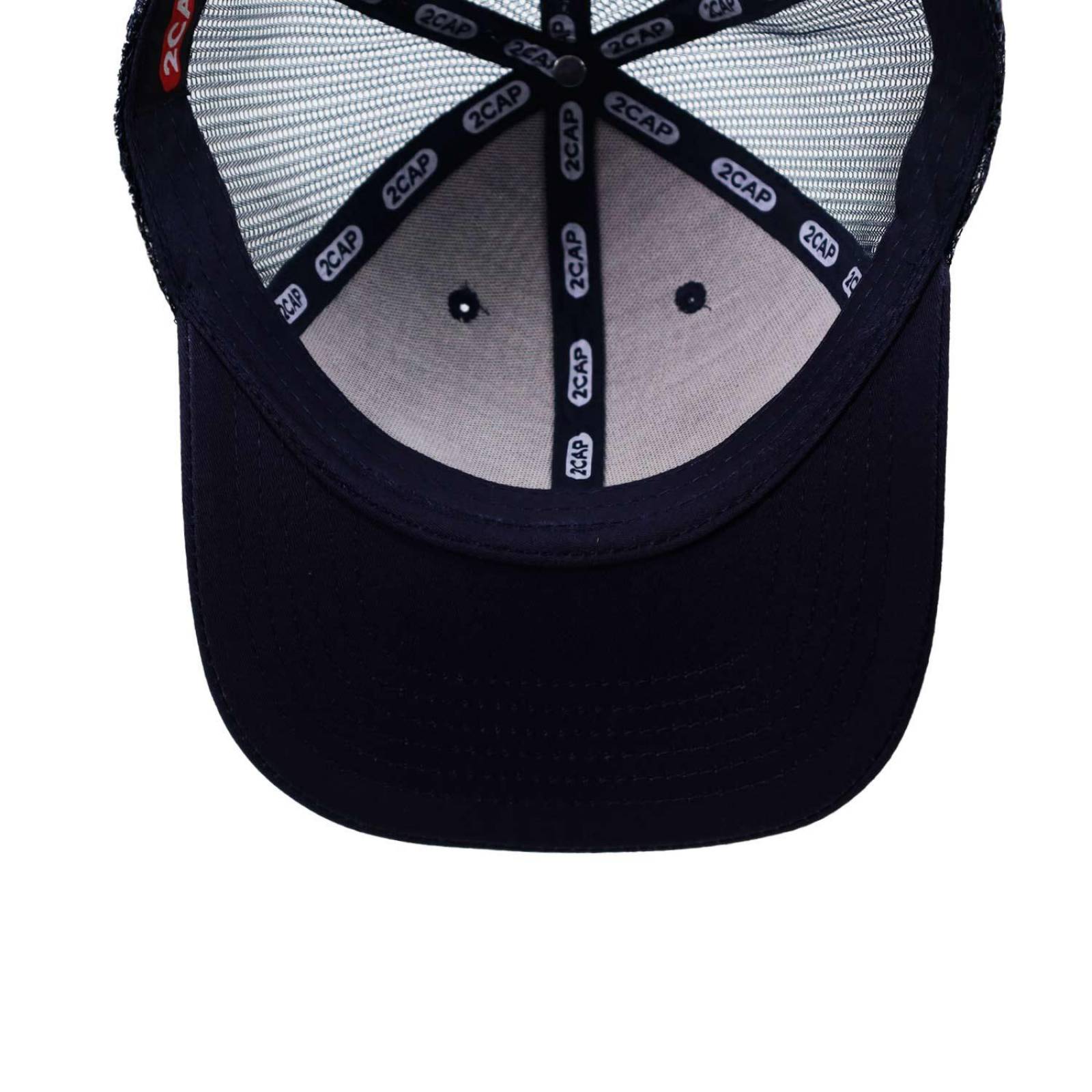 Gorra 2cap Trucker Clásica 6 Panel Azul Marino Unitalla 