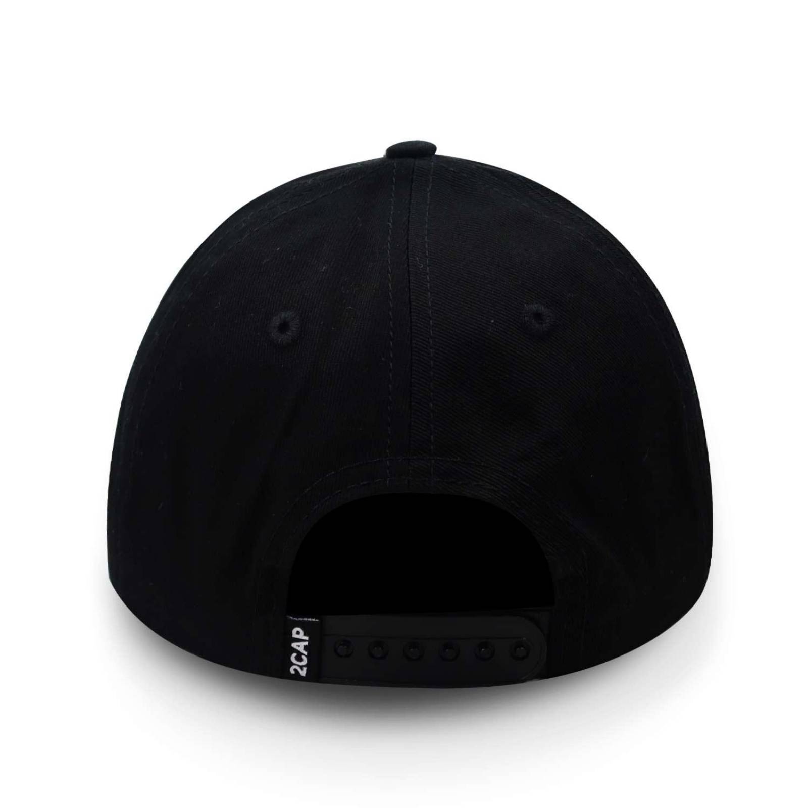 Gorra 2cap Algodón Copa Baja Negra Unitalla