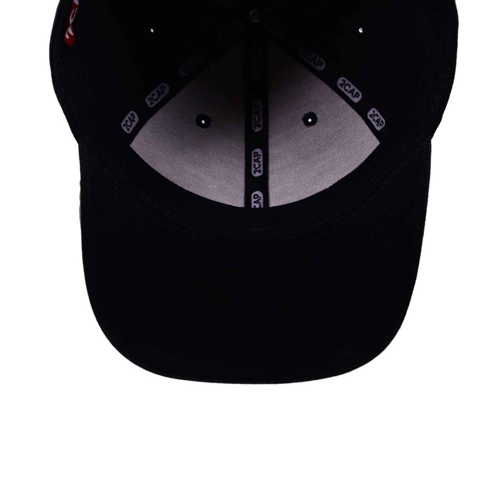 Gorra 2cap Algodón Copa Baja Negra Unitalla
