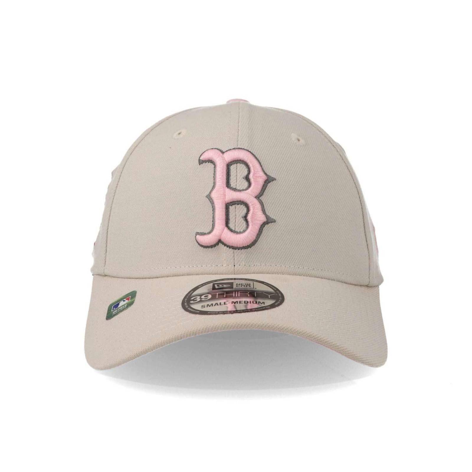 Gorra New Era 39 Thirty MLB Mother´s day 23 Red Sox Beige Cerrada 