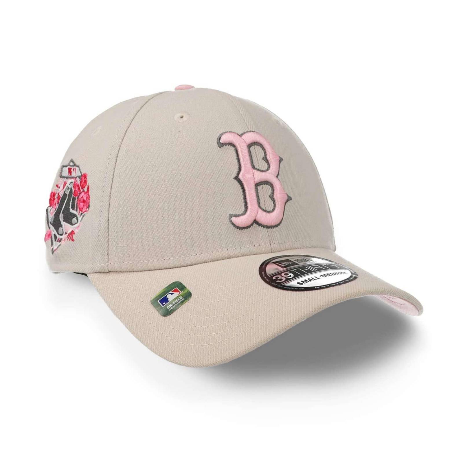 Gorra New Era 39 Thirty MLB Mother´s day 23 Red Sox Beige Cerrada 