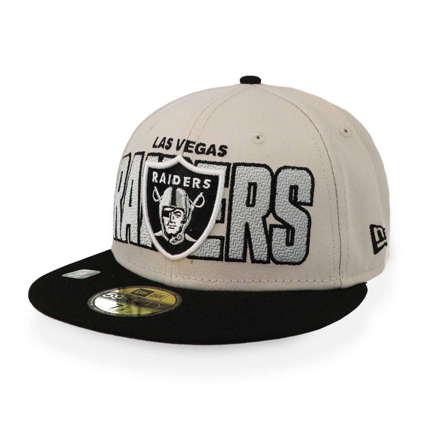 Gorra New Era NFL 23 Draft 59 Fifty Raiders Beige Cerrada