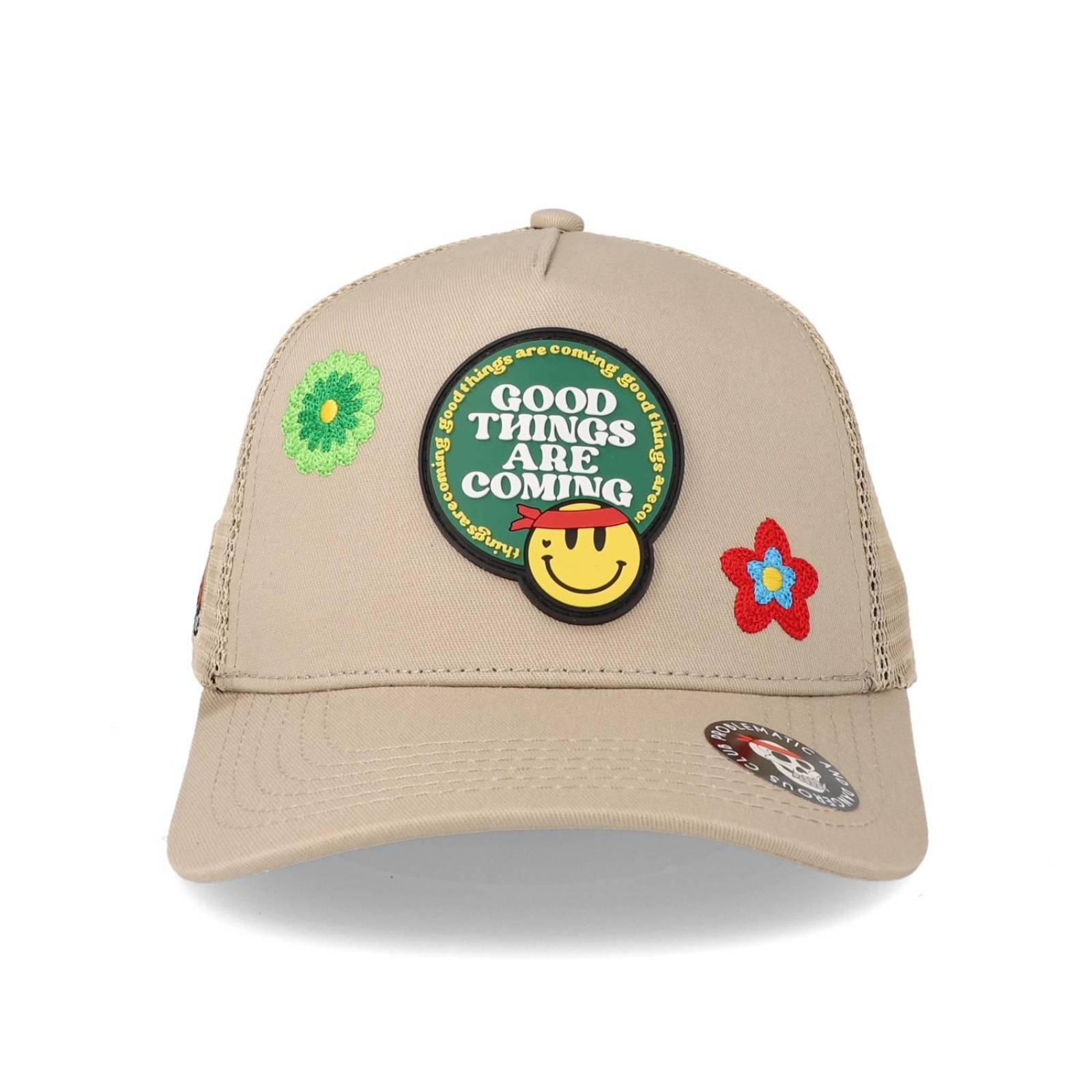 Gorra Problematic Chiquete Good Things Trucker Beige Unitalla