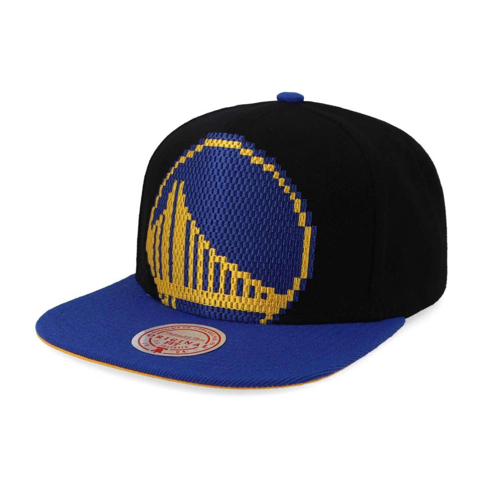 Gorra Mitchell & Ness Nba 8 Bit Xl Snapback Warriors Negro U 