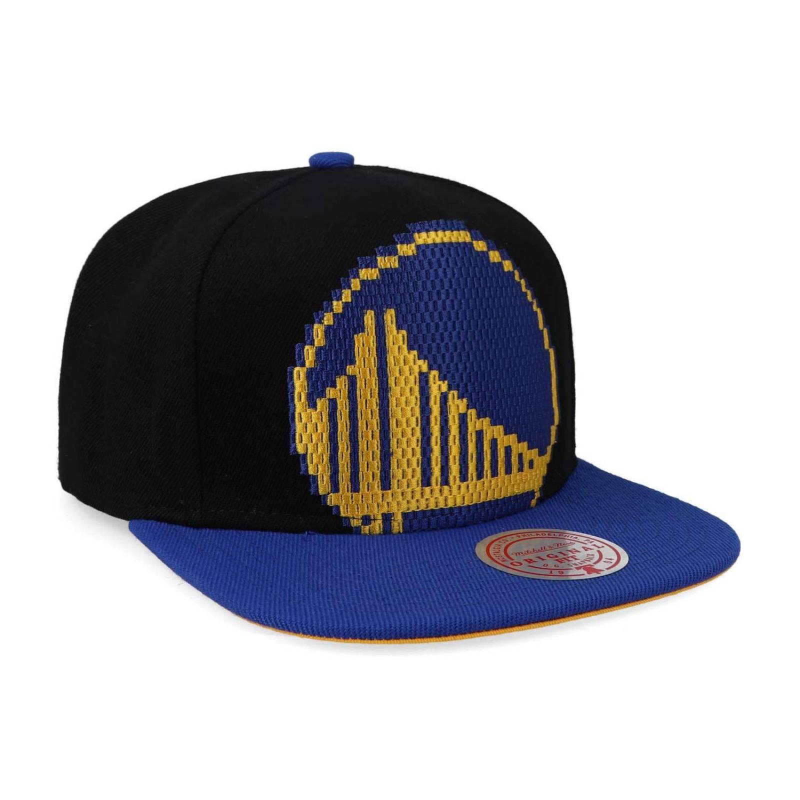 Gorra Mitchell & Ness Nba 8 Bit Xl Snapback Warriors Negro U 