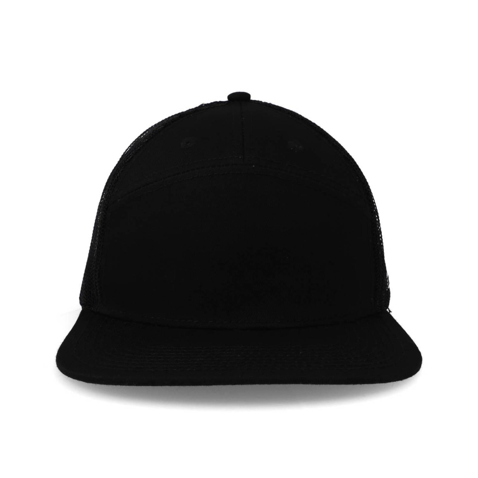 Gorra 2cap Snapback 7 Panel Negro Unitalla