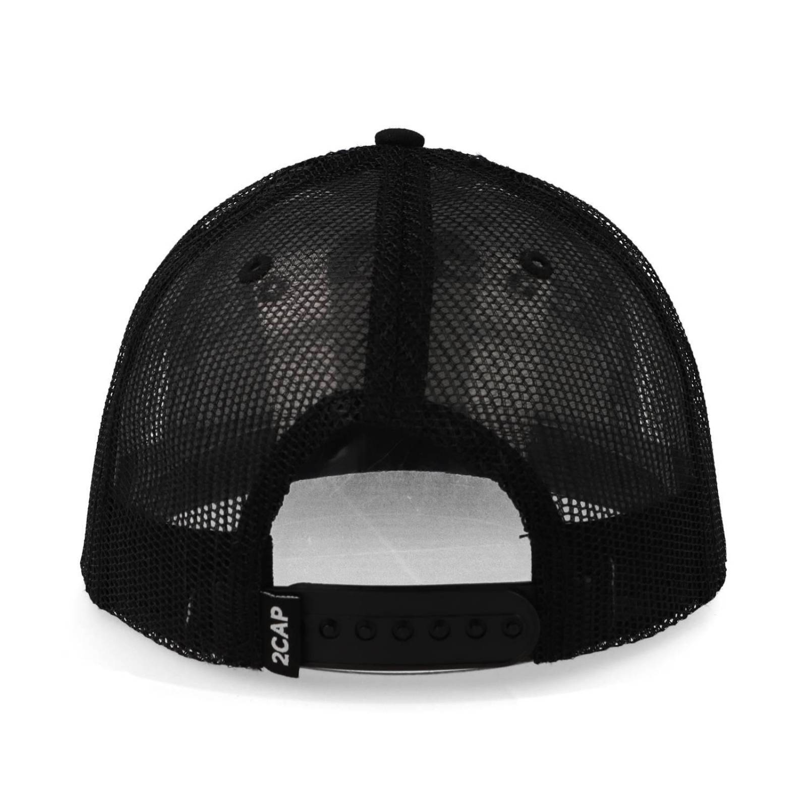 Gorra 2cap Snapback 7 Panel Negro Unitalla