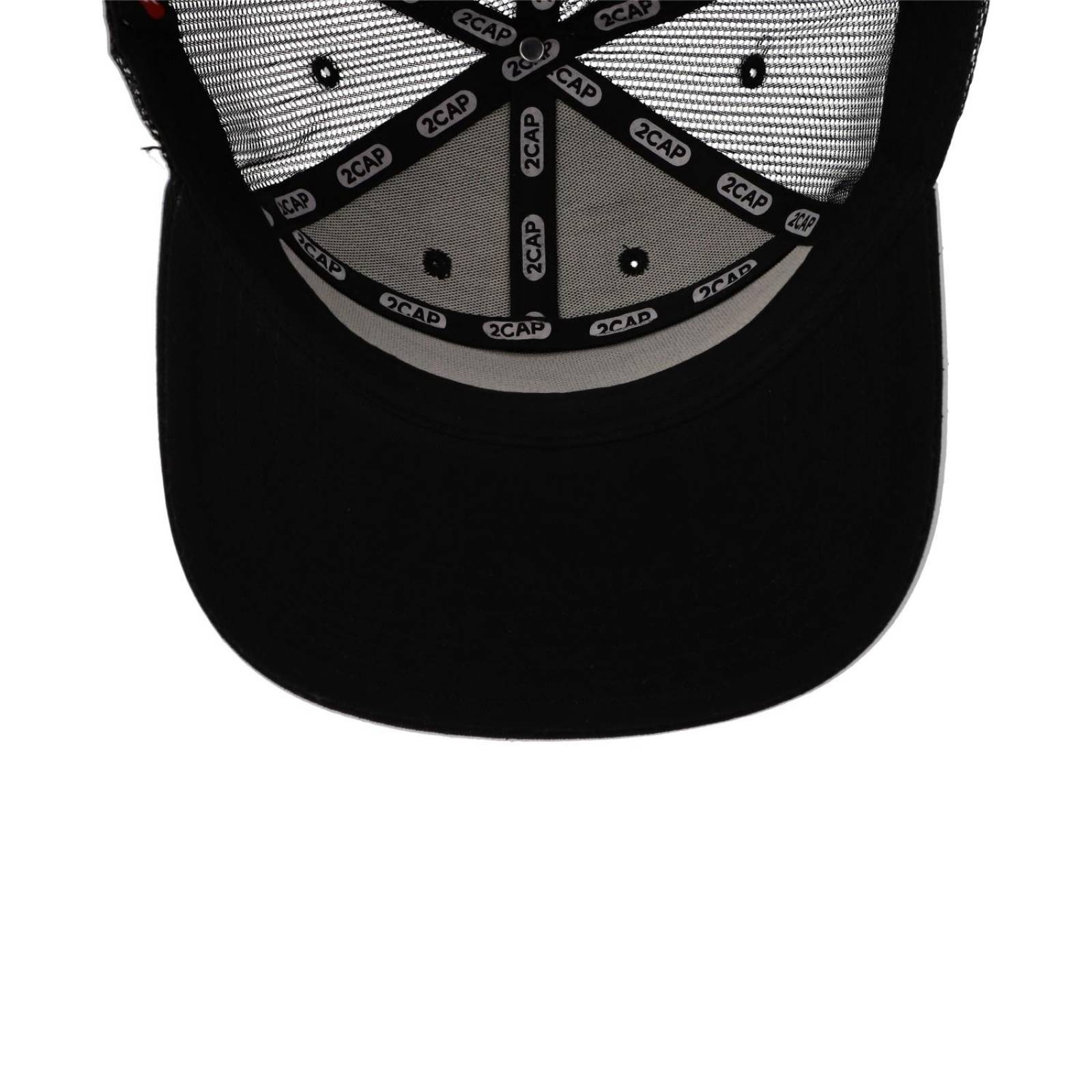 Gorra 2cap Snapback 7 Panel Negro Unitalla