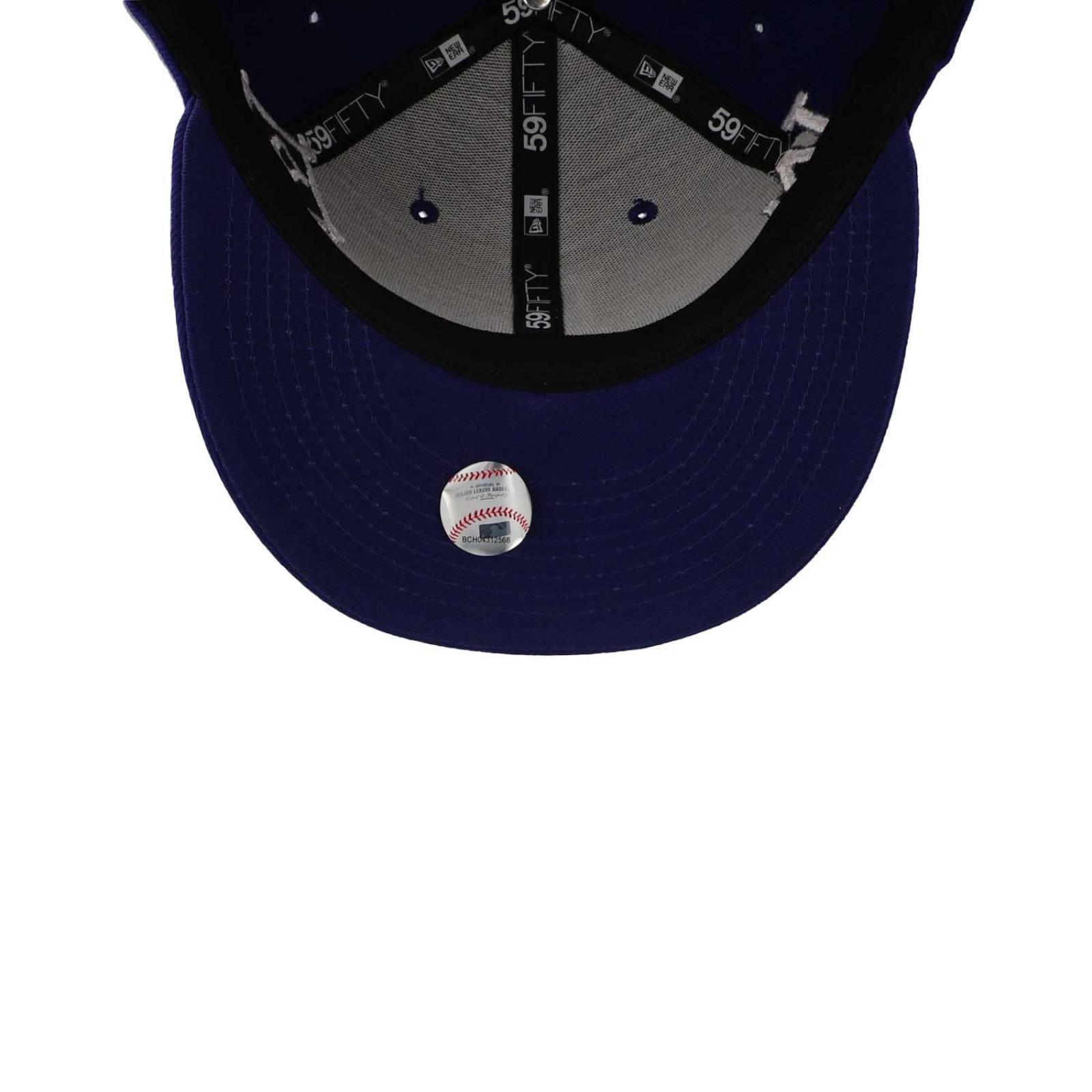 Gorra New Era 59 Fifty MLB All Over Logo Dodgers Dry Azul Marino Cerrada