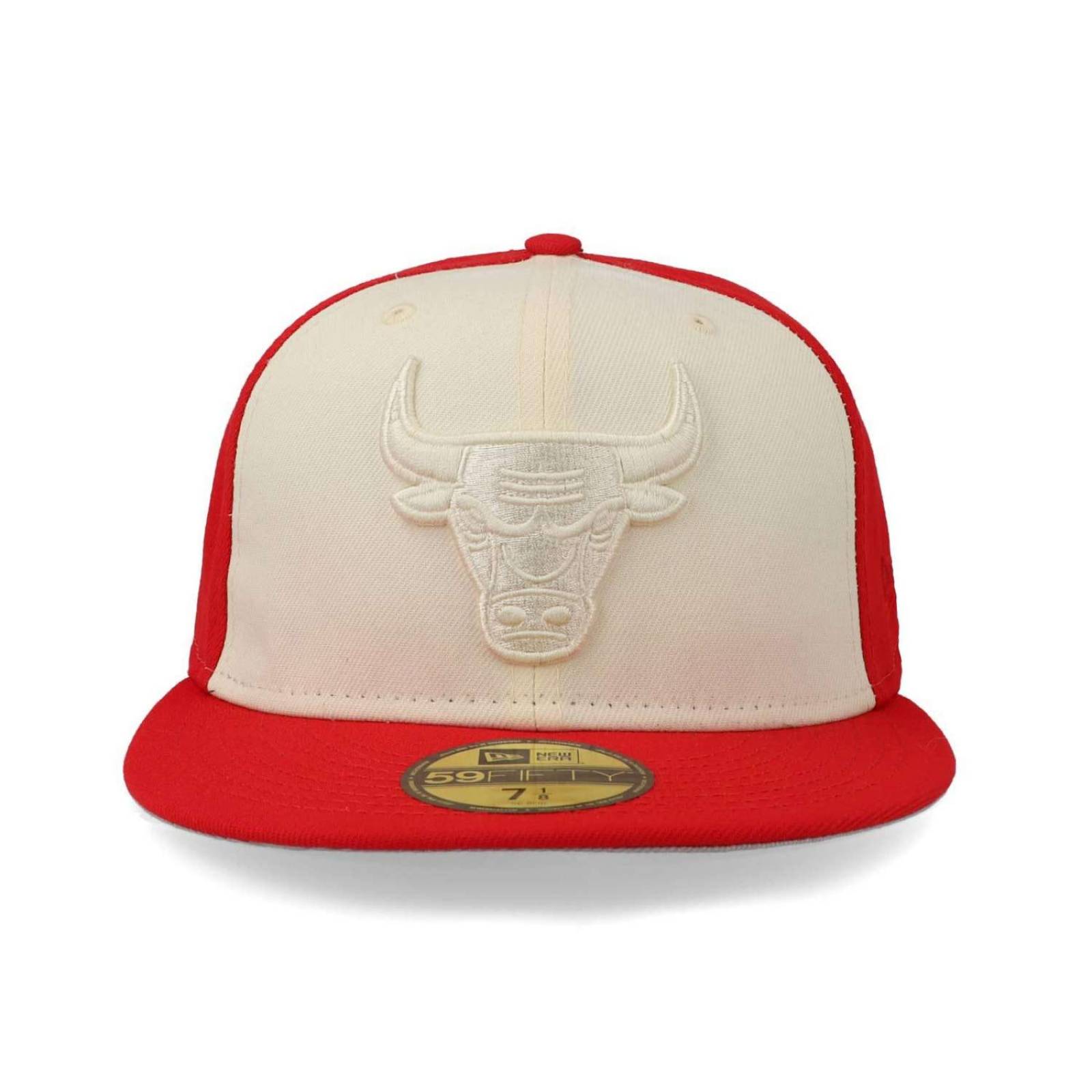 Gorra New Era 59 Fifty NBA Tonal 2-Tone Bulls Rojo Blanco Cerrada 
