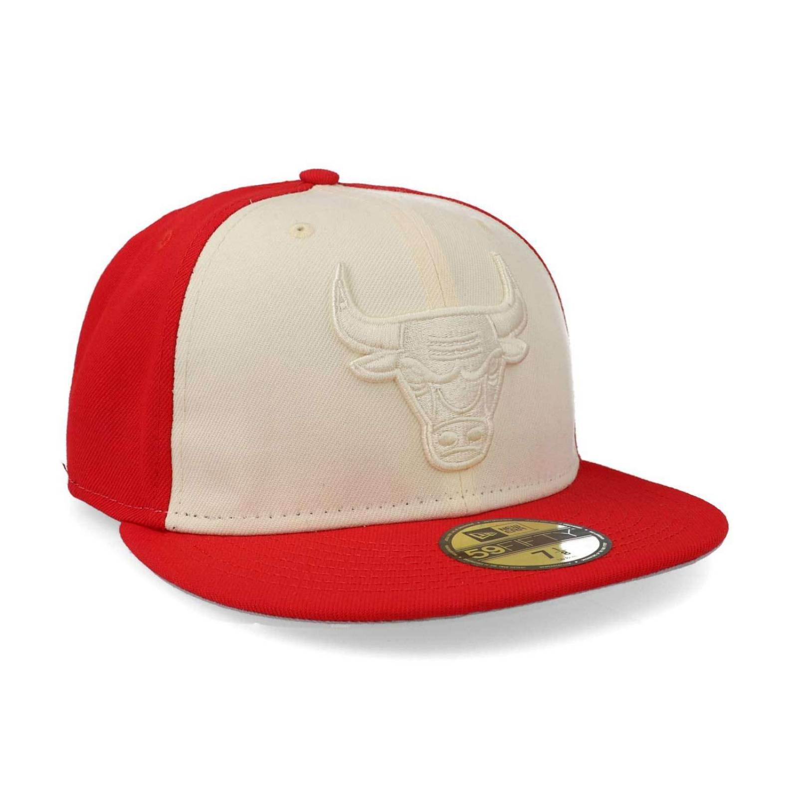 Gorra New Era 59 Fifty NBA Tonal 2-Tone Bulls Rojo Blanco Cerrada 
