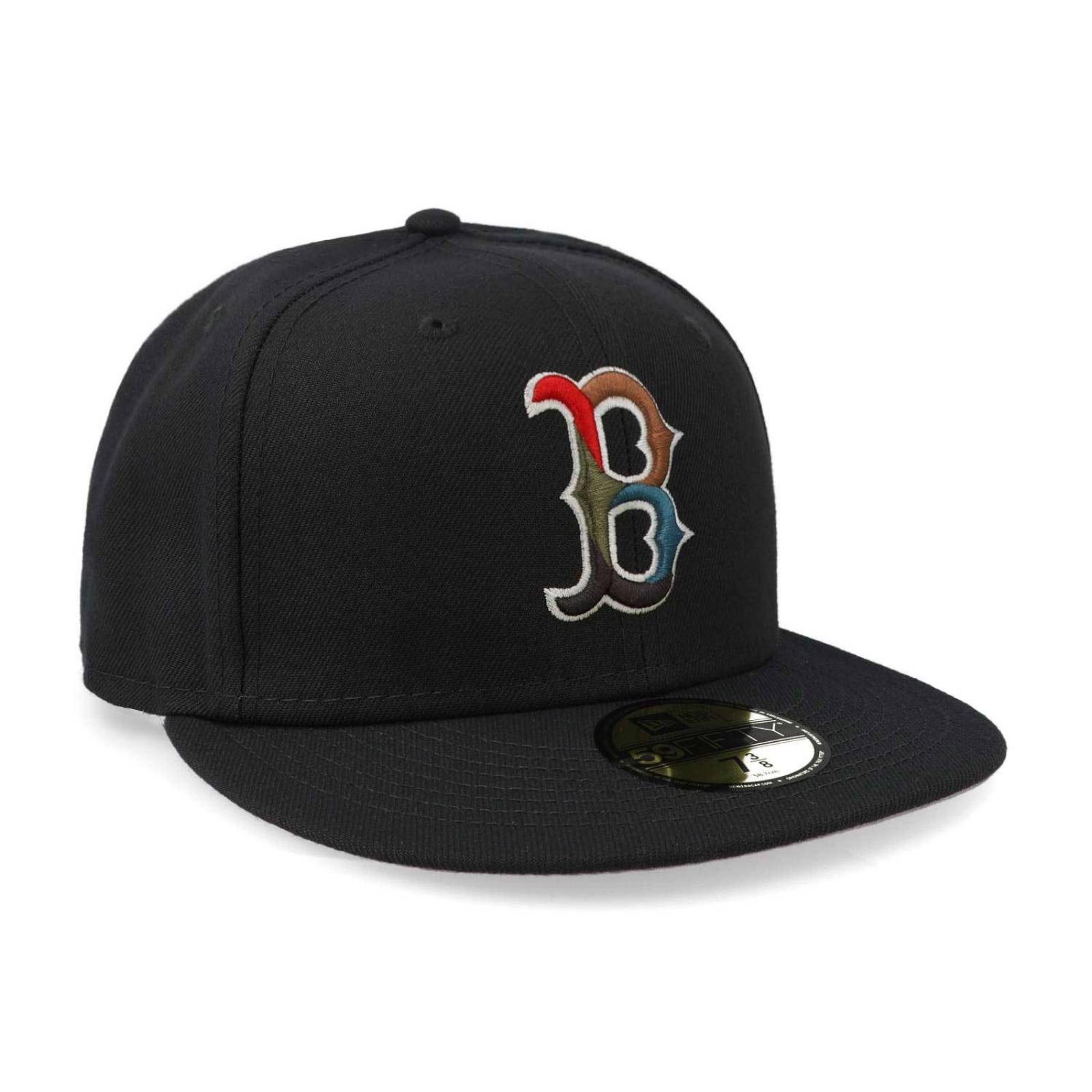 Gorra New Era 59 Fifty MLB Color Pack Multi Red Sox Negro Cerrada 