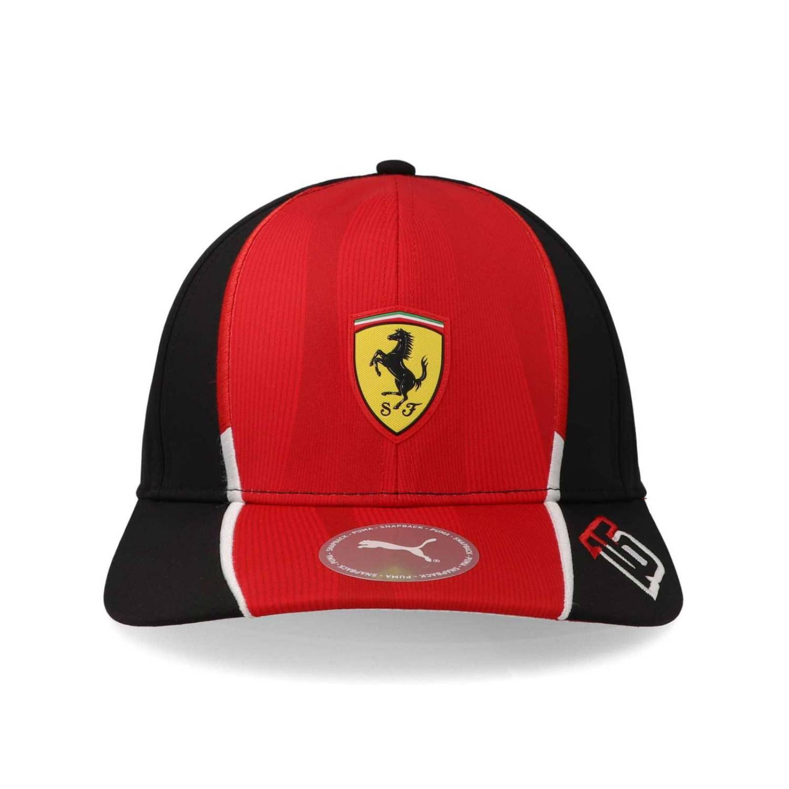 Gorra Ferrari 02470301 Replica Leclerc Negro Rojo Unitalla 