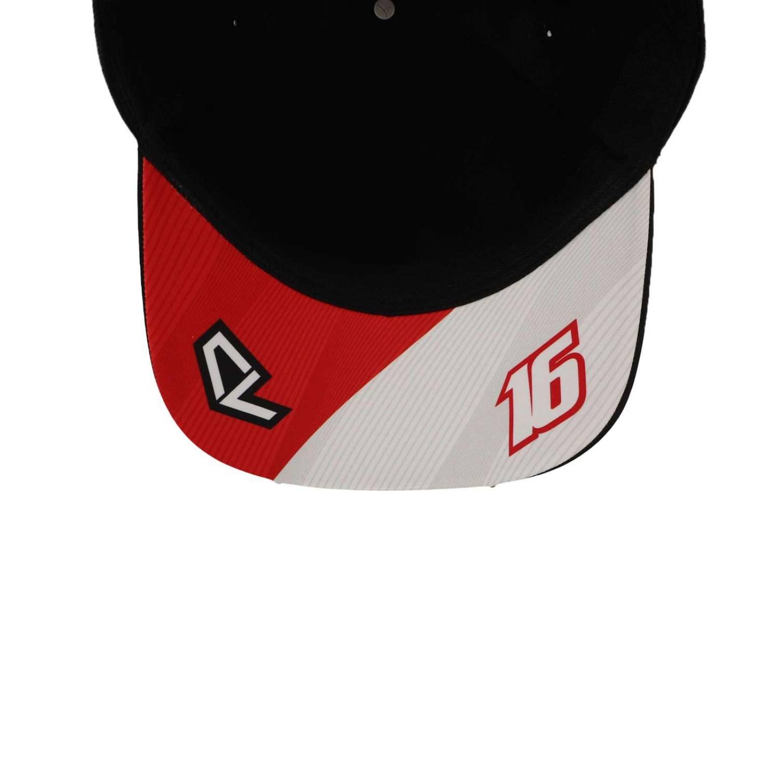 Gorra Ferrari 02470301 Replica Leclerc Negro Rojo Unitalla 