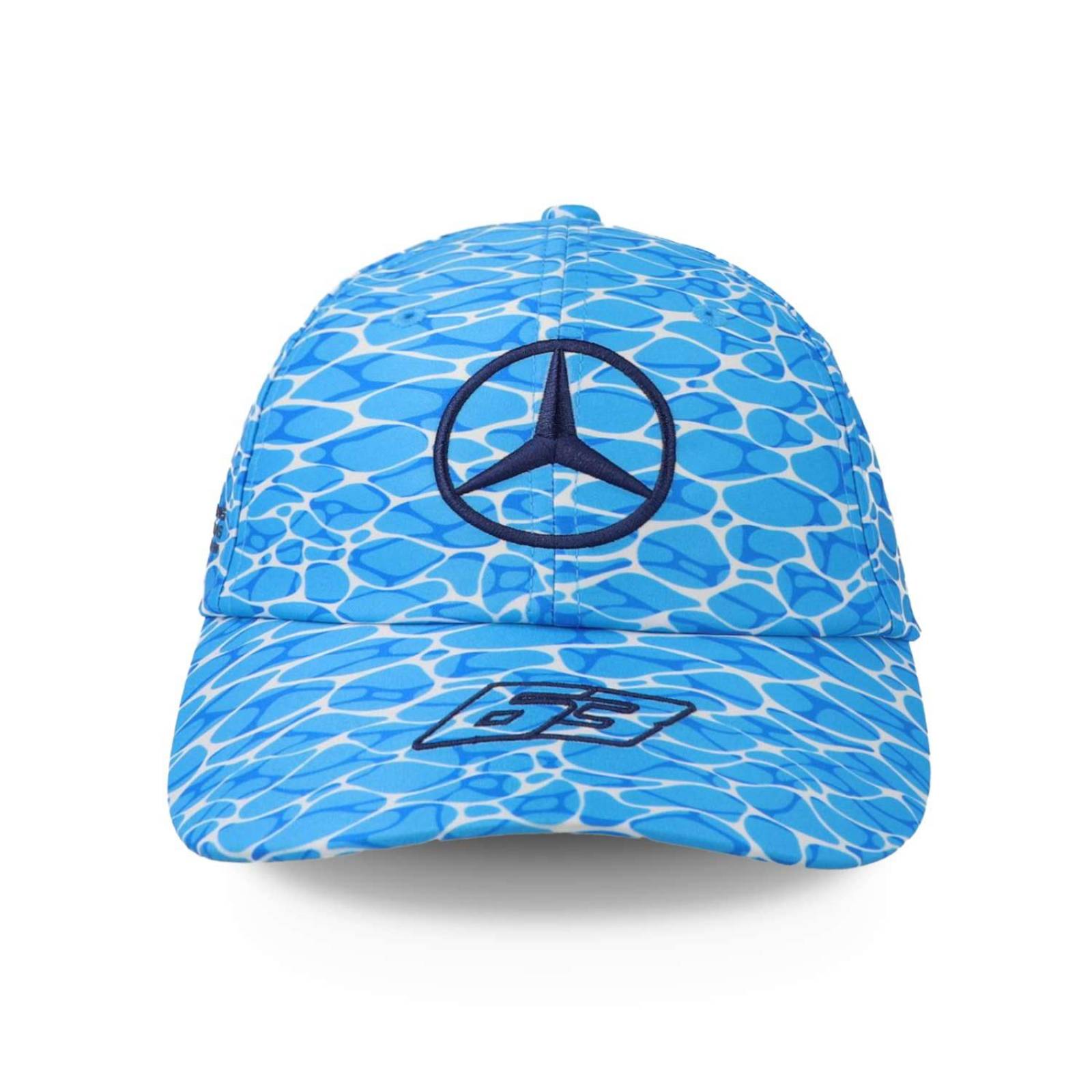 Gorra Mercedes Benz 23 George Russell No Diving Azul Cielo Unitalla 