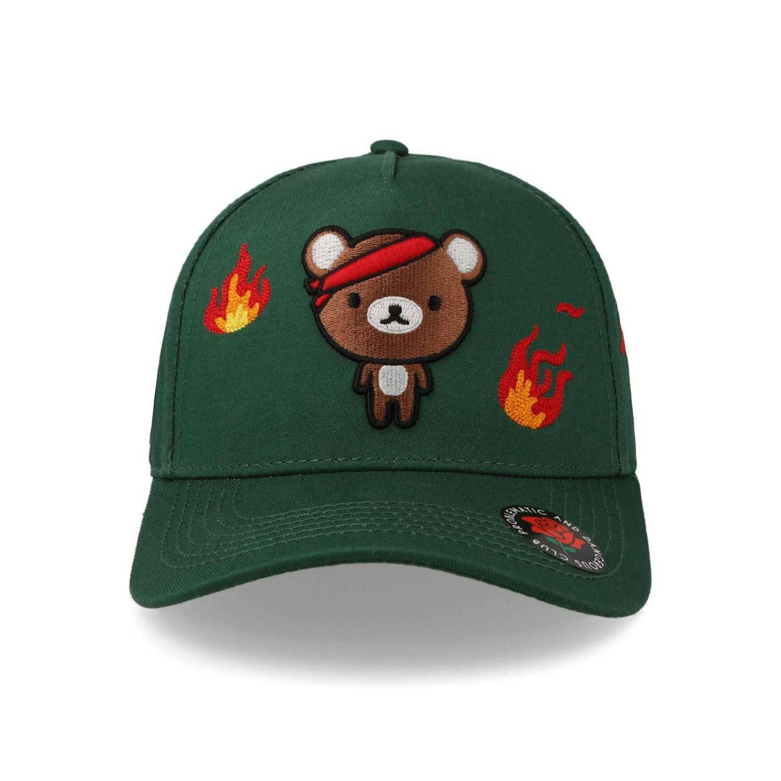 Gorra Ploblematic Chiquete Oso Trucker Verde Unitalla 