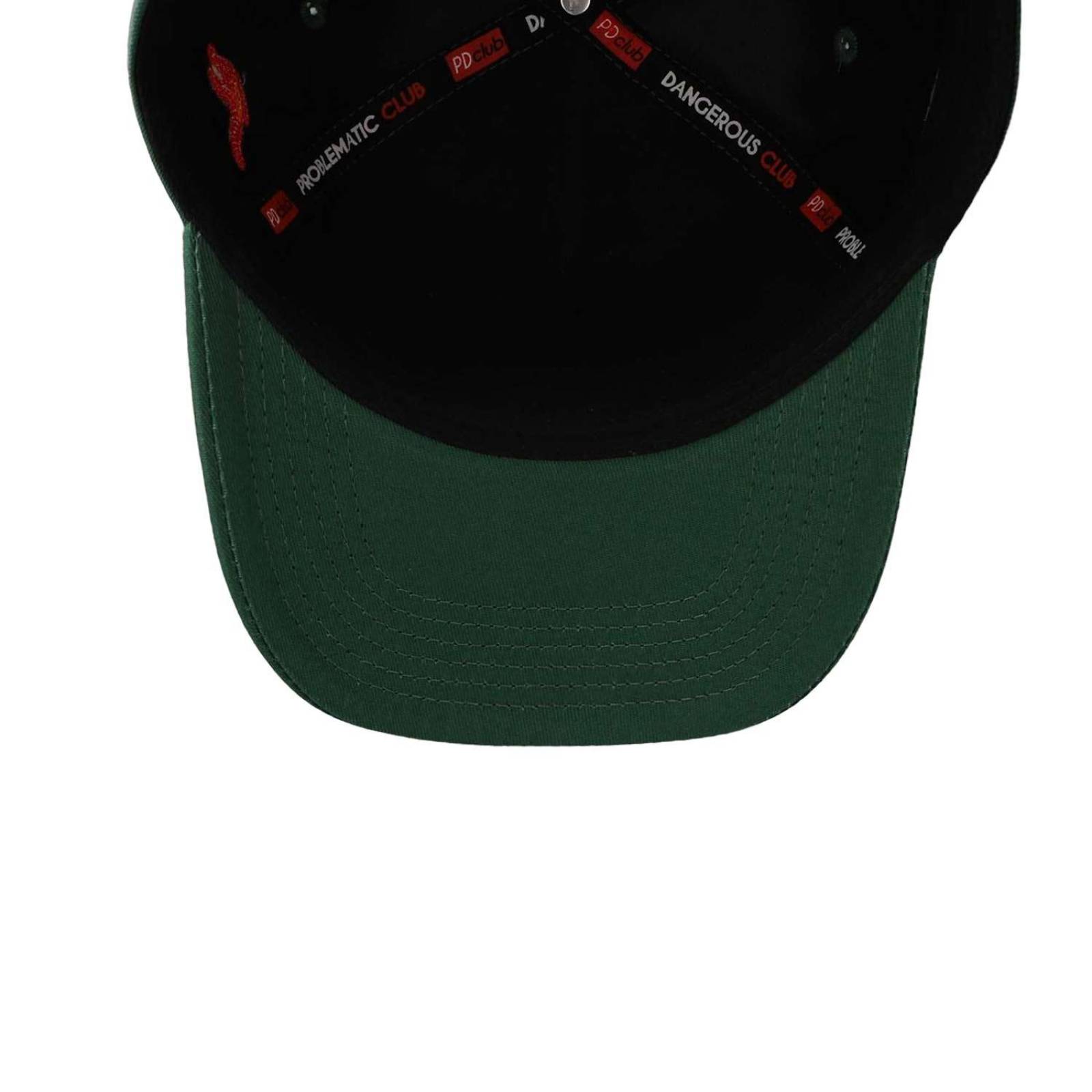 Gorra Ploblematic Chiquete Oso Trucker Verde Unitalla 
